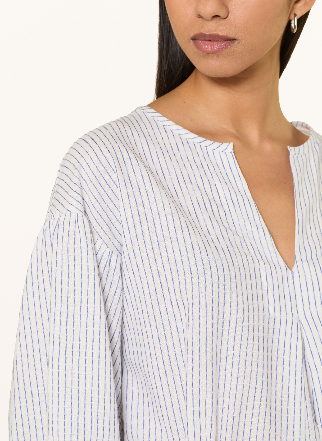 LANIUS Jurk met 3/4-mouwen: WIT / ROOD / BLAUW