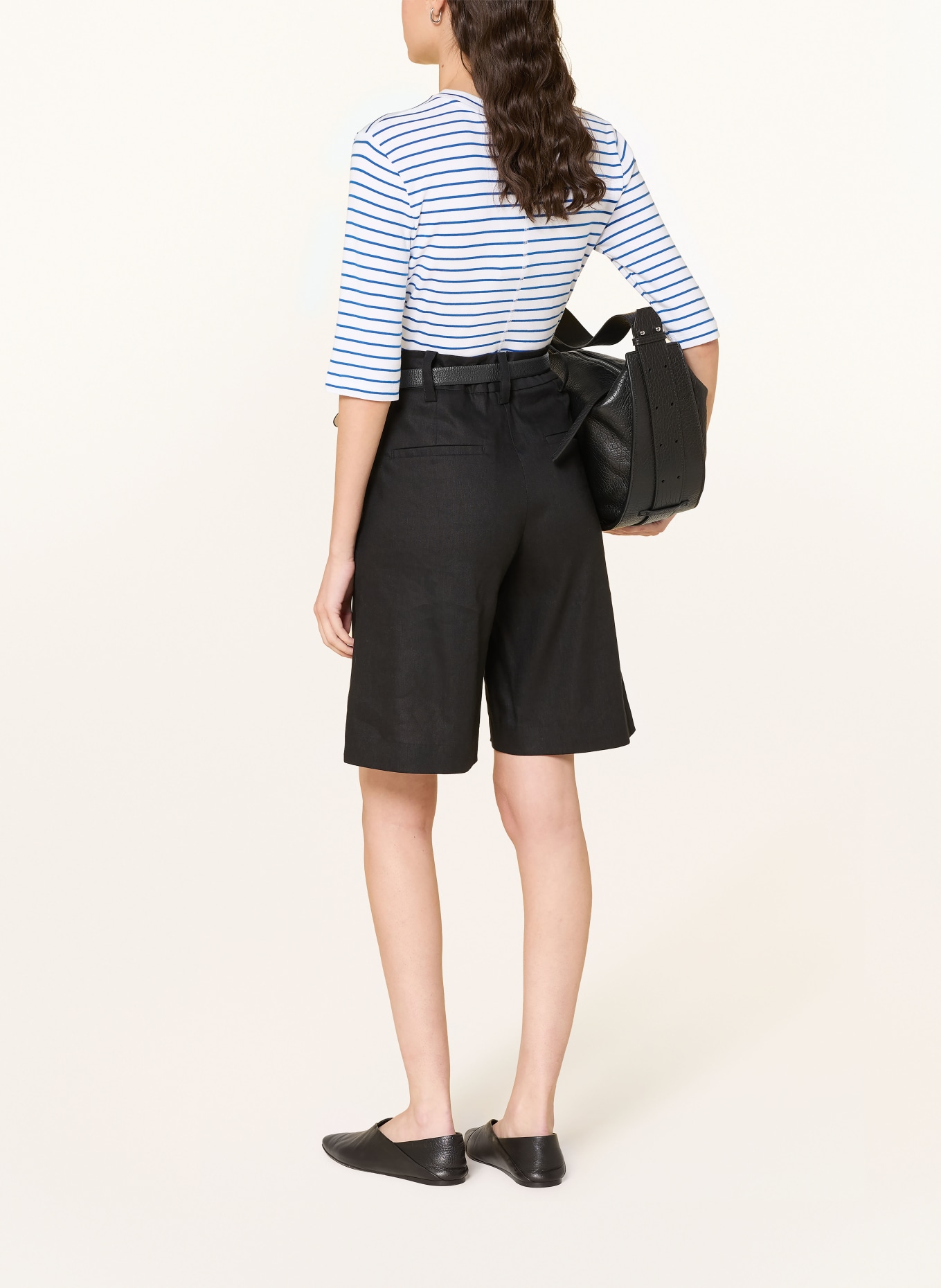 LANIUS T-Shirt: WEISS / BLAU