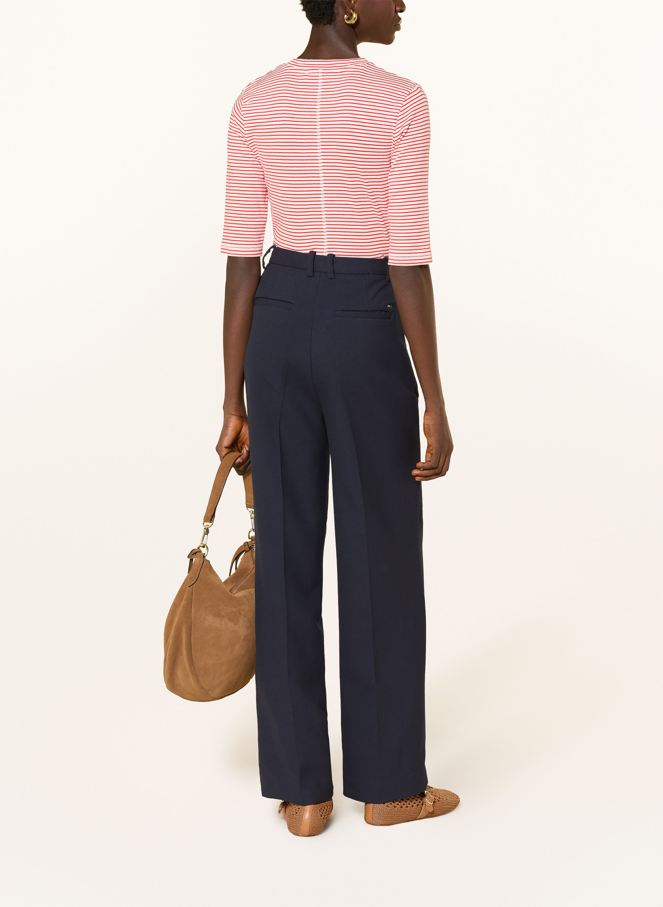 LANIUS T-Shirt: WEISS / ROT