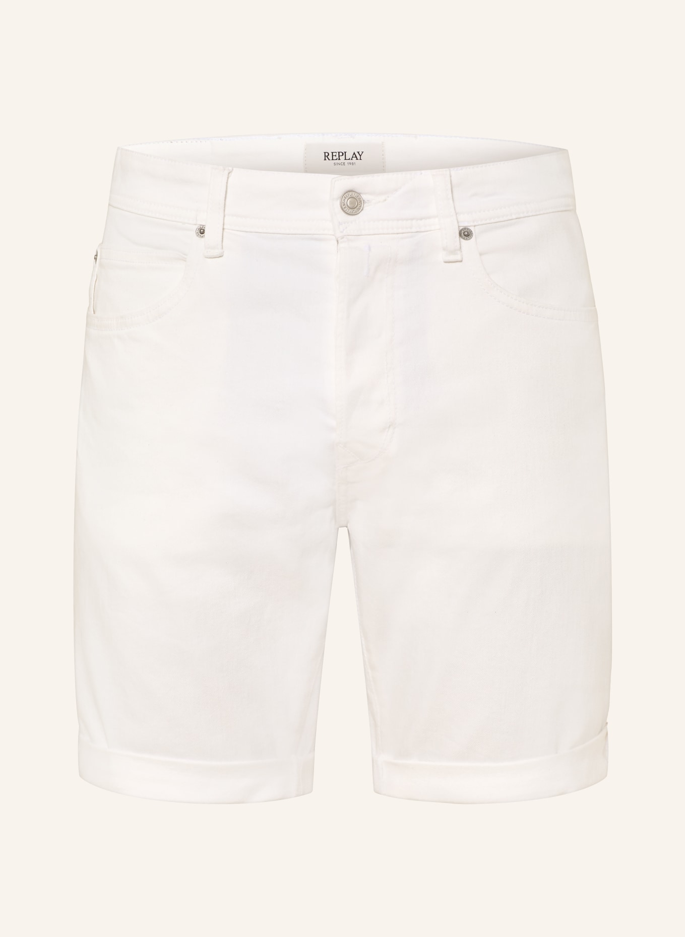 REPLAY Jeansshorts RBJ.981 Tapered Fit: WEISS