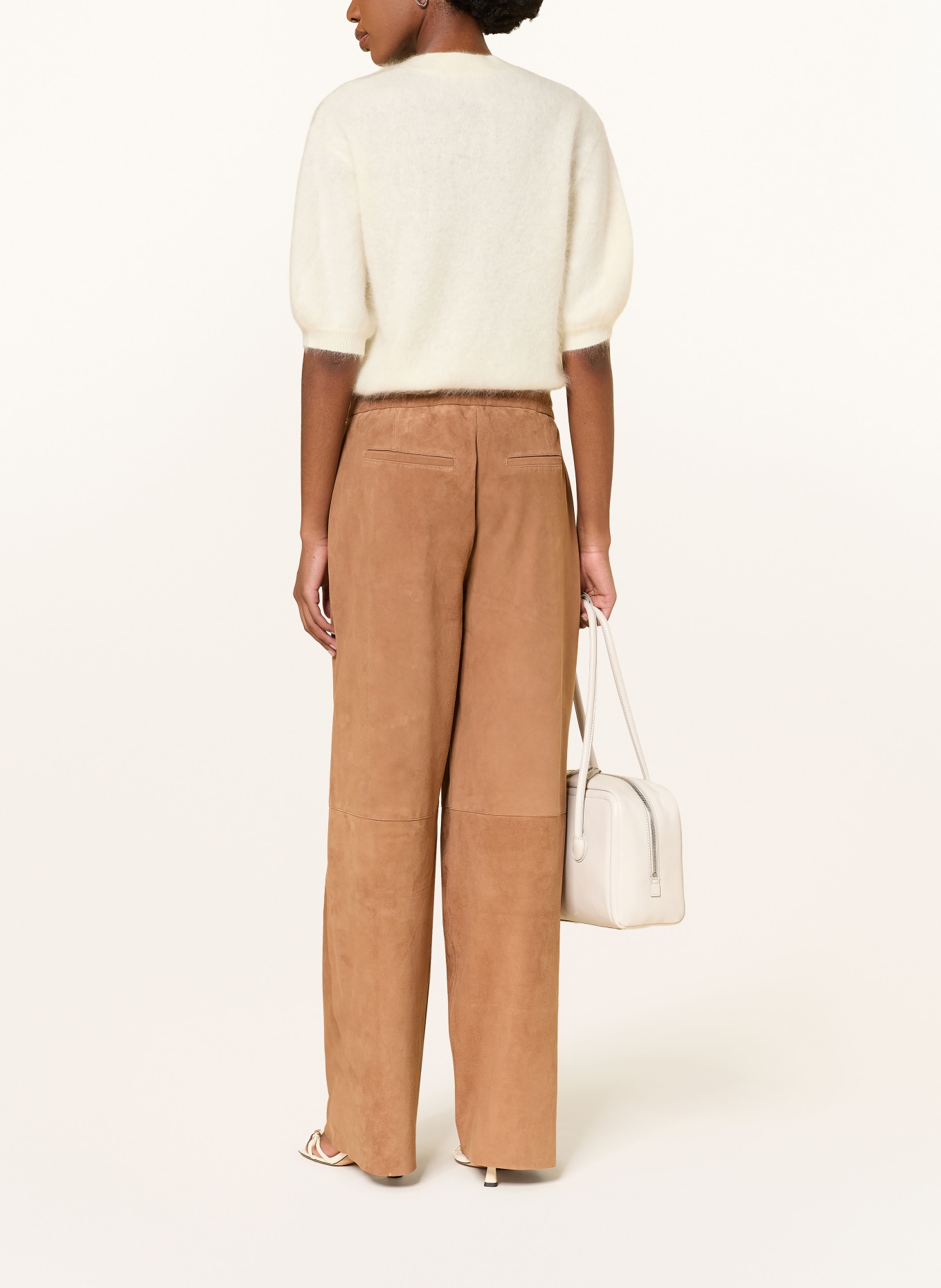 STUDIO AR Leather pants NADIA: COGNAC