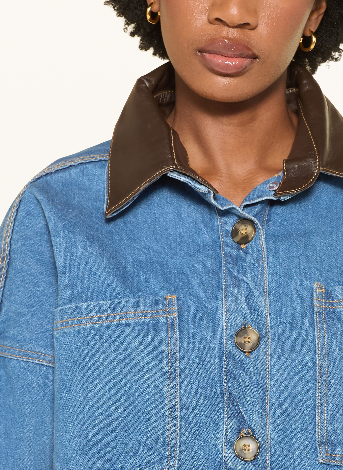 STUDIO AR Jeans-Overjacket LIGIA: BLAU