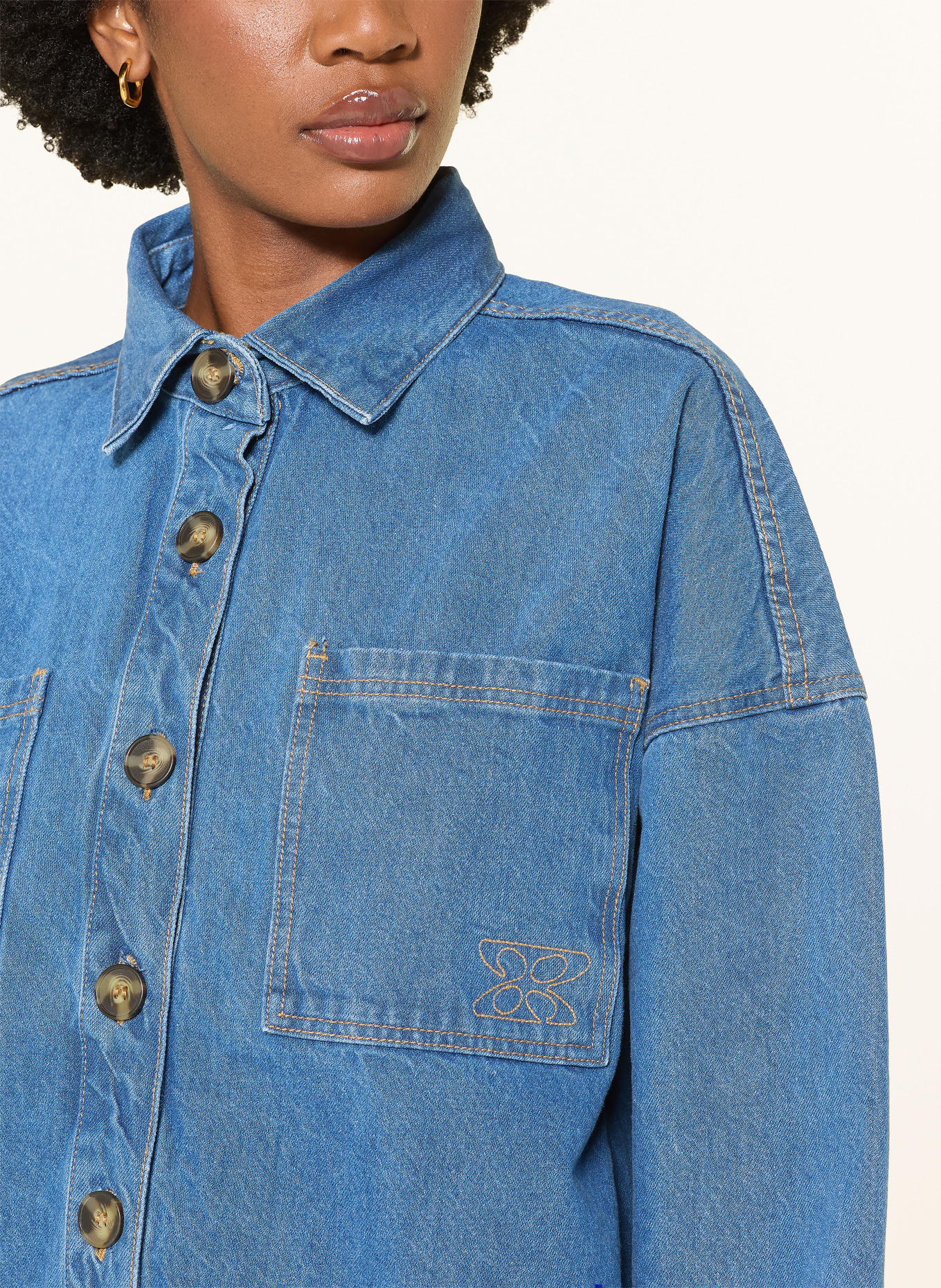 STUDIO AR Jeans-Overjacket LIGIA: BLAU
