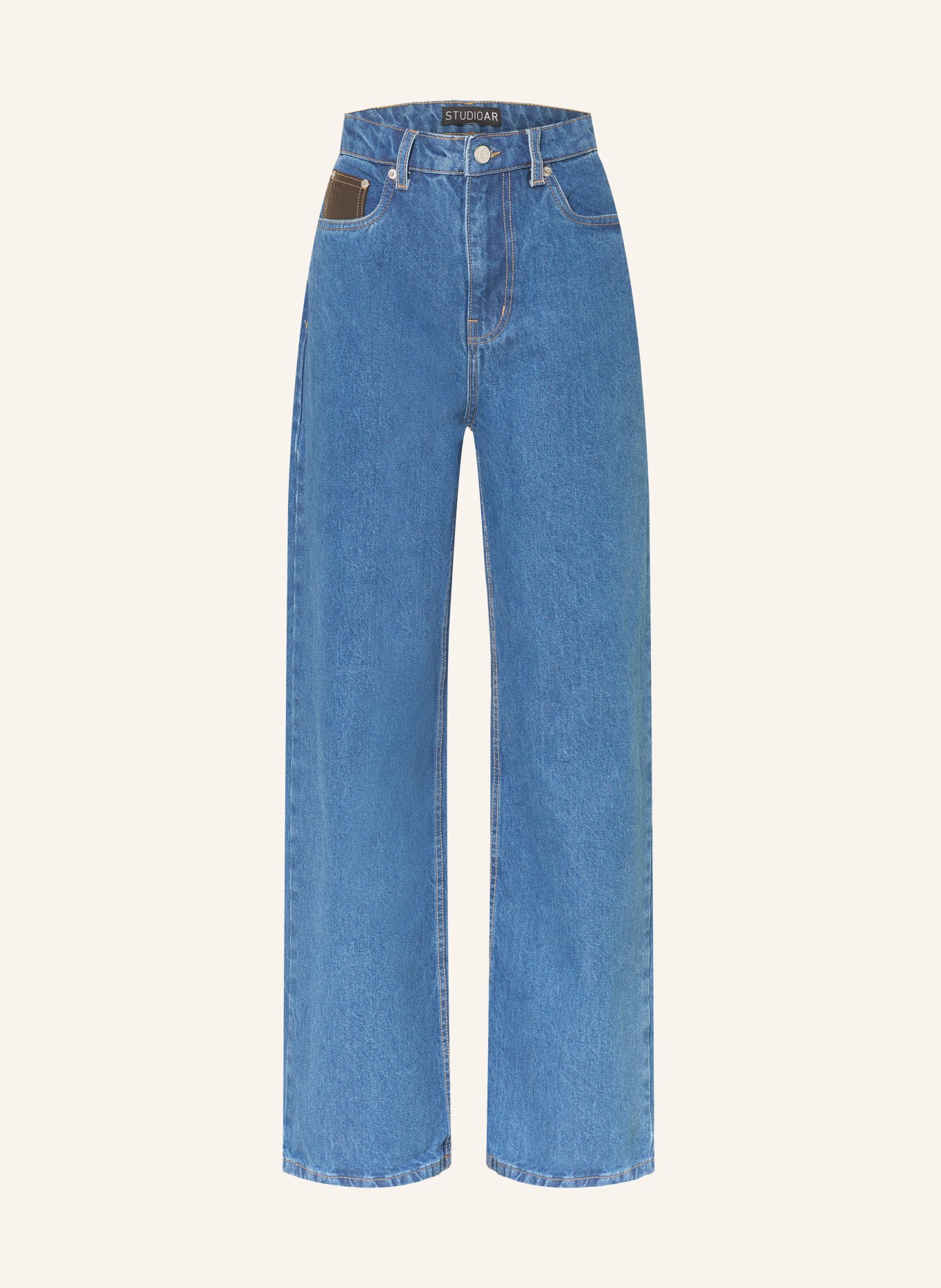 STUDIO AR Wide Leg Jeans ALINE: BLUE BLUE