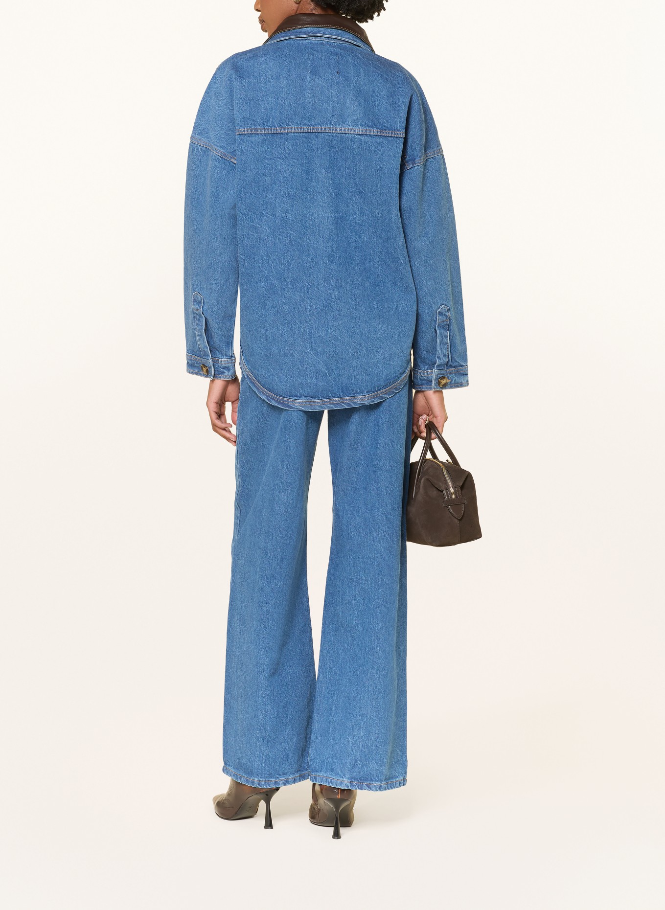 STUDIO AR Wide Leg Jeans ALINE: BLUE BLUE