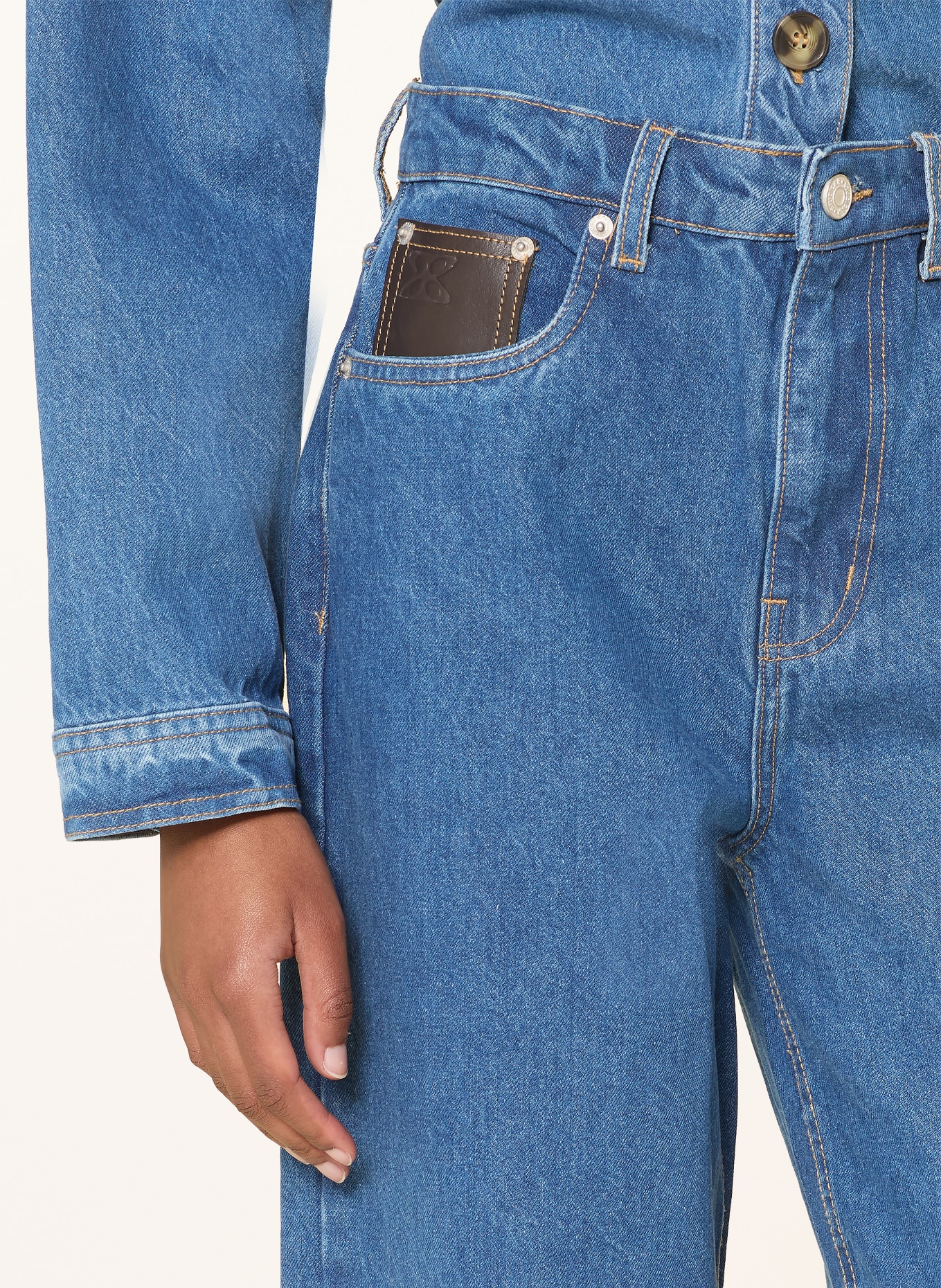 STUDIO AR Wide Leg Jeans ALINE: BLUE BLUE