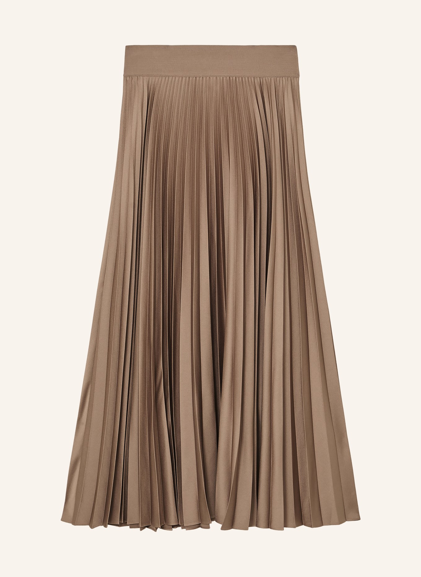 REISS Plisseerock SEREN: BRAUN