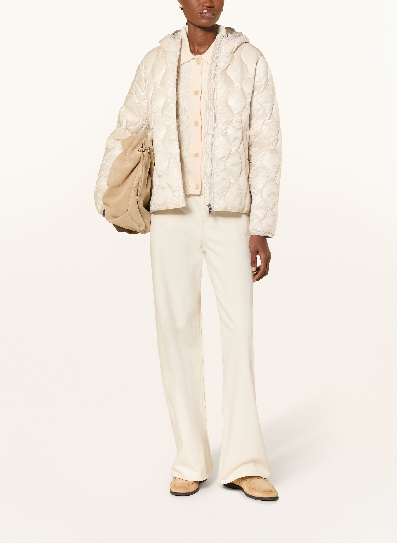 CARTOON quilted jacket: ECRU