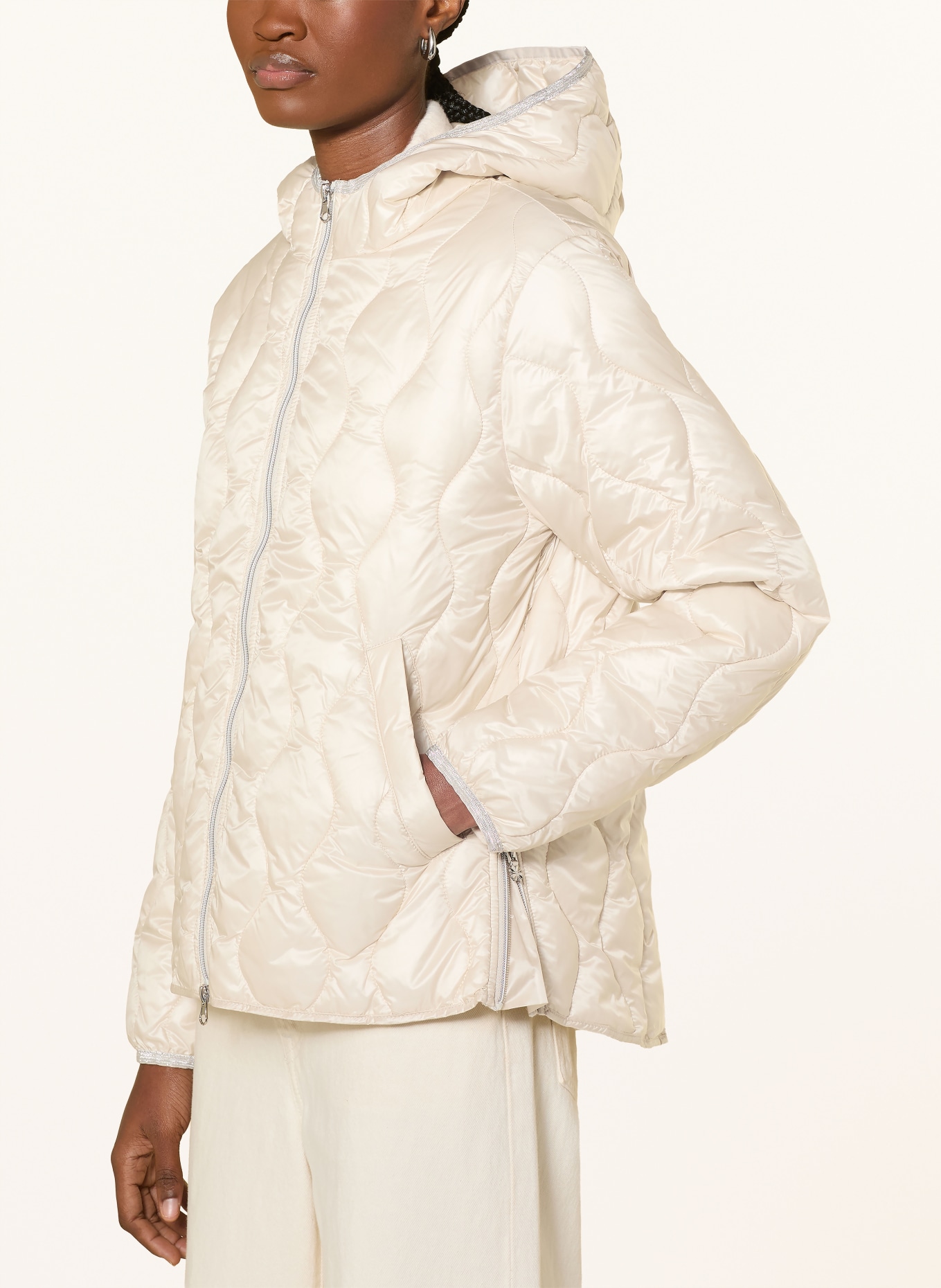 CARTOON quilted jacket: ECRU