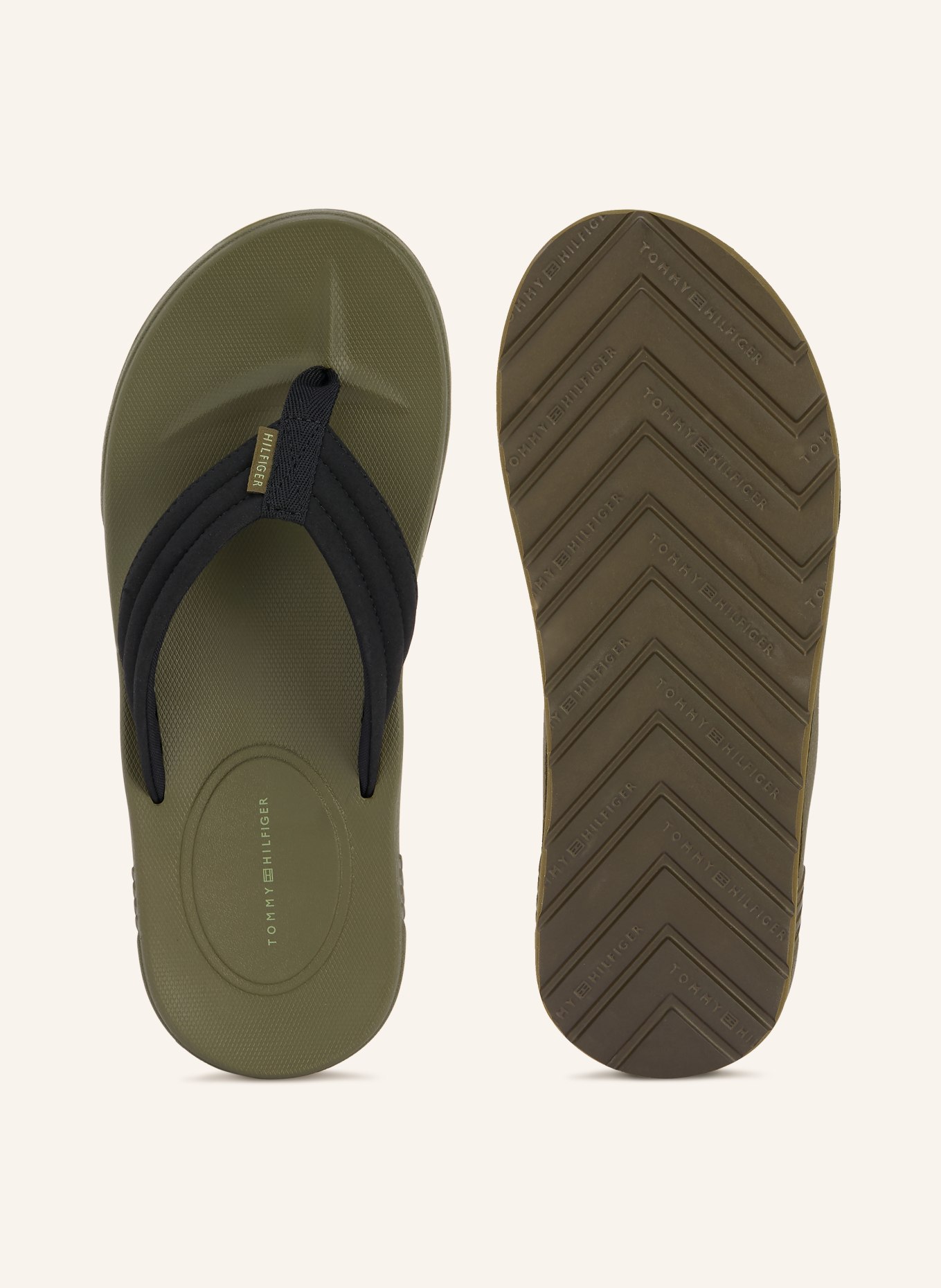 TOMMY HILFIGER separator palców: OLIWKOWY / CZARNY