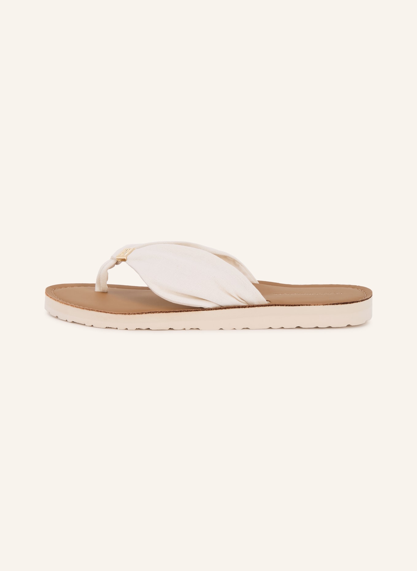 TOMMY HILFIGER toe separator: CREAM / GOLD