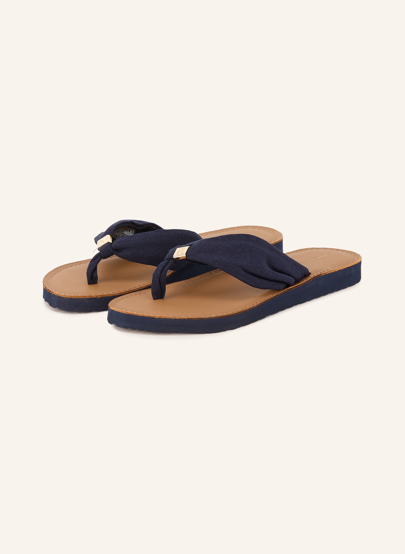 TOMMY HILFIGER Zehentrenner: DUNKELBLAU