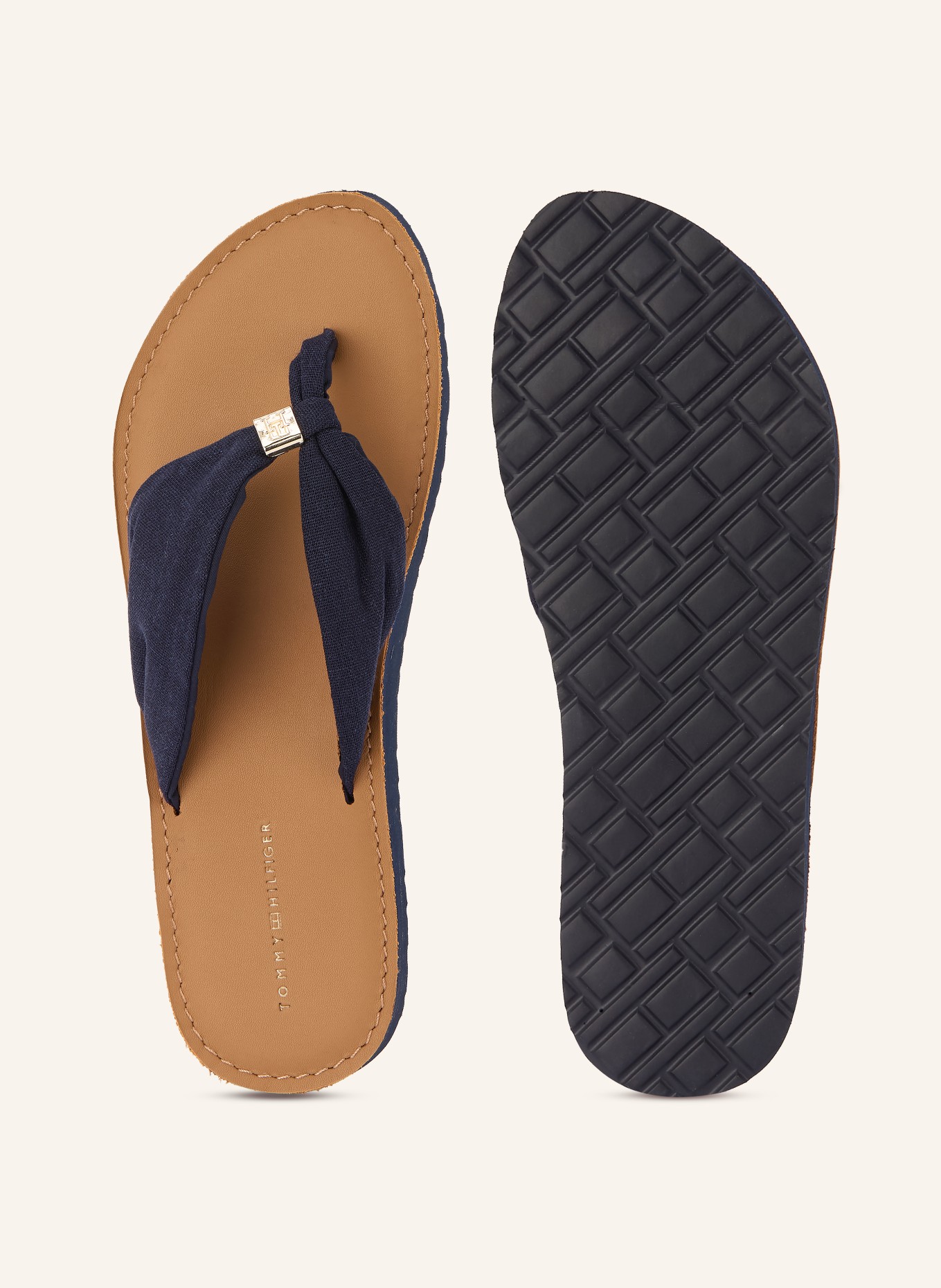 TOMMY HILFIGER Zehentrenner: DUNKELBLAU