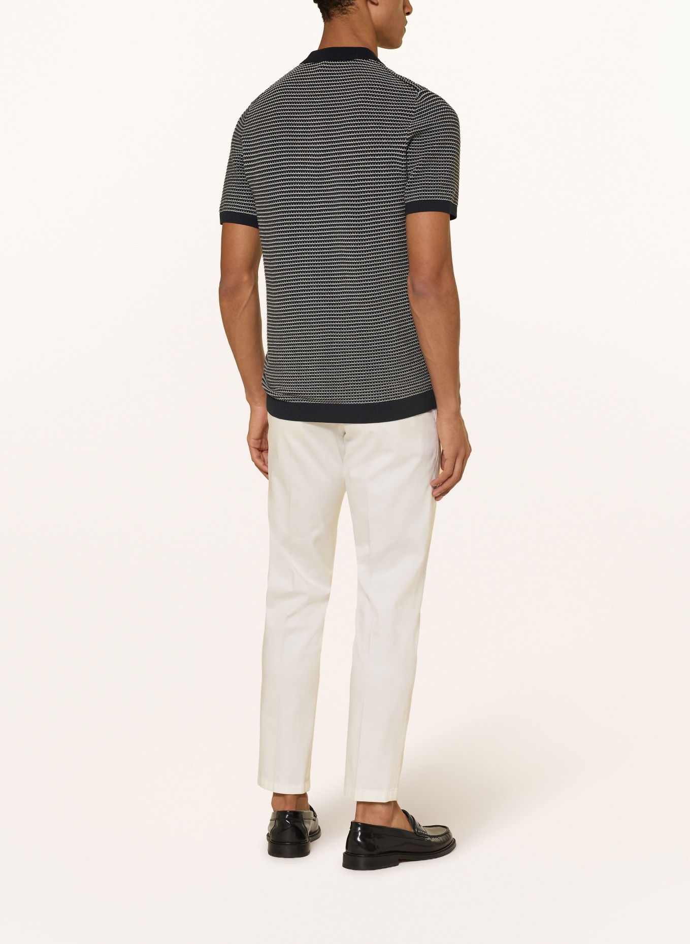 DRYKORN Strick-Poloshirt TRITON Regular Fit: DUNKELBLAU / WEISS