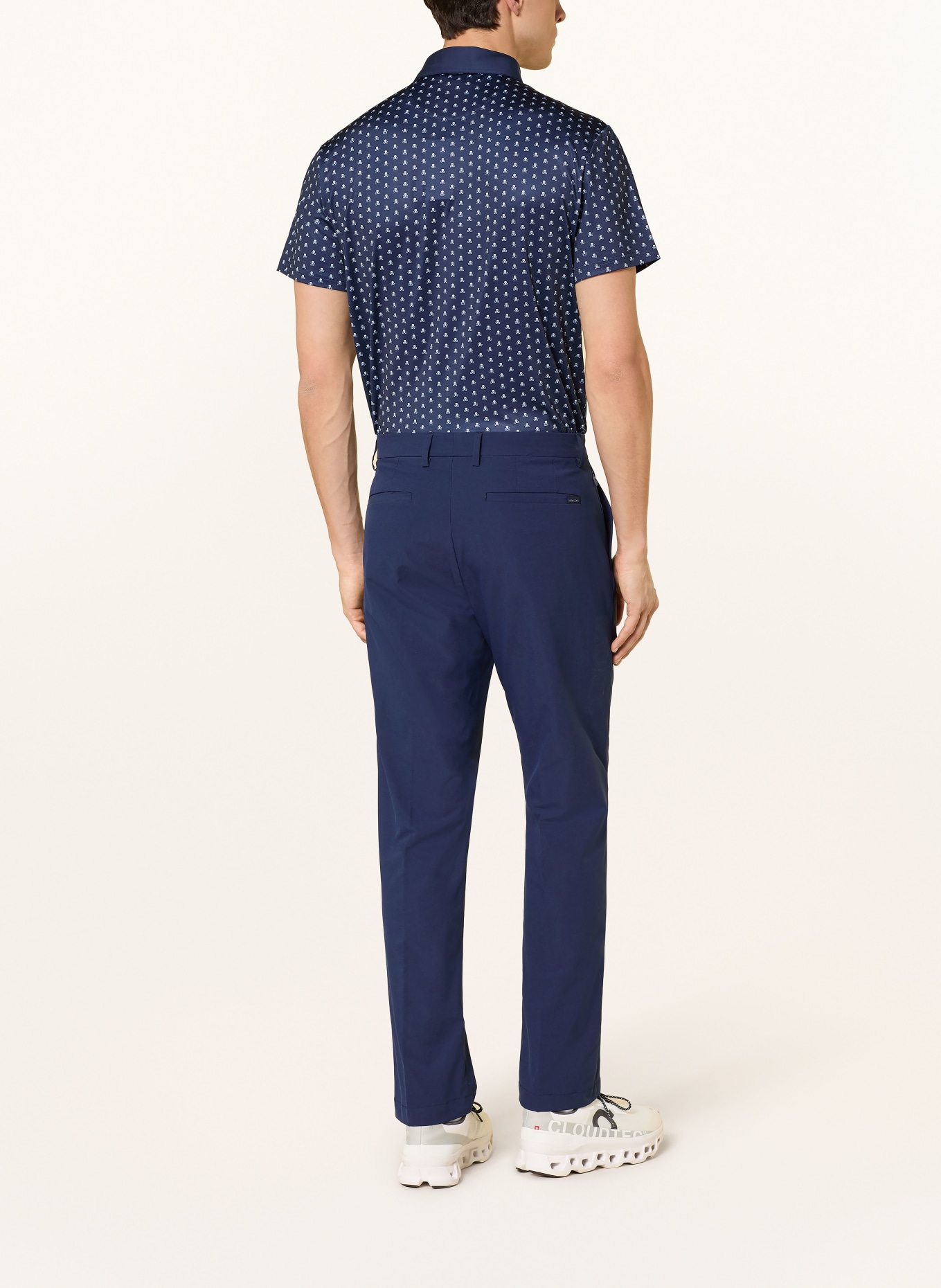 RLX RALPH LAUREN Functional polo shirt: DARK BLUE / WHITE