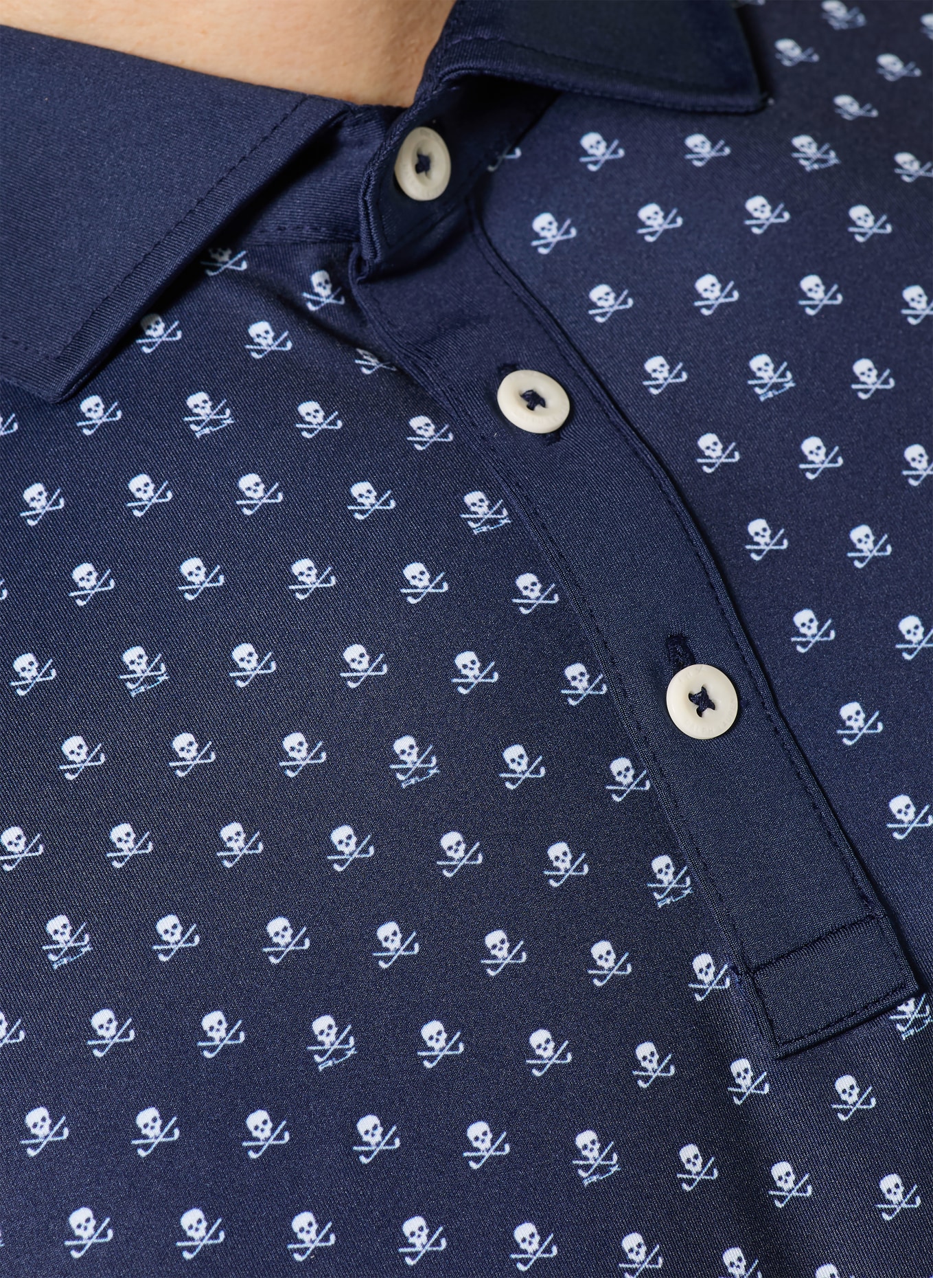 RLX RALPH LAUREN Functional polo shirt: DARK BLUE / WHITE