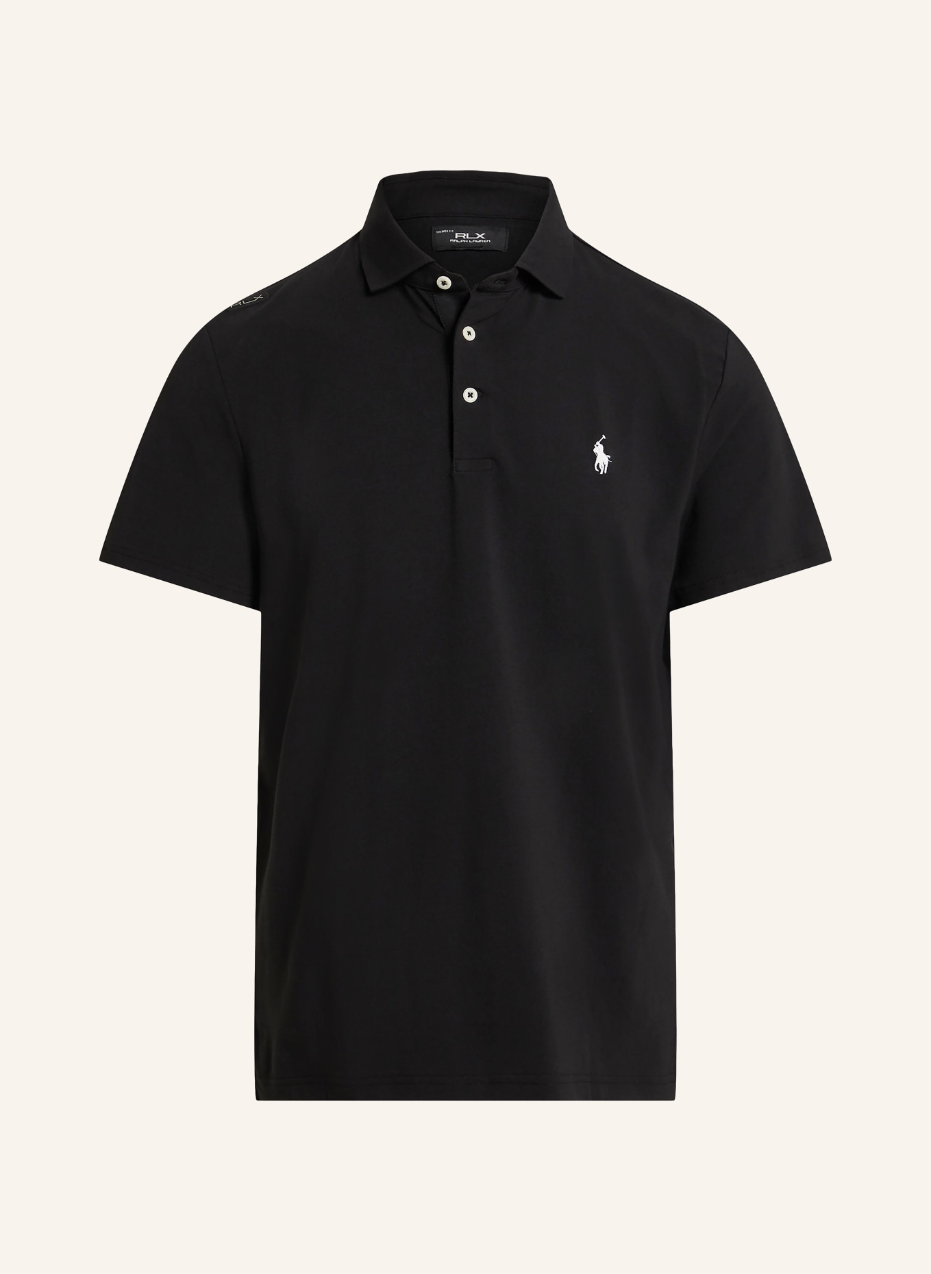 RLX RALPH LAUREN Funktions-Poloshirt: SCHWARZ / WEISS