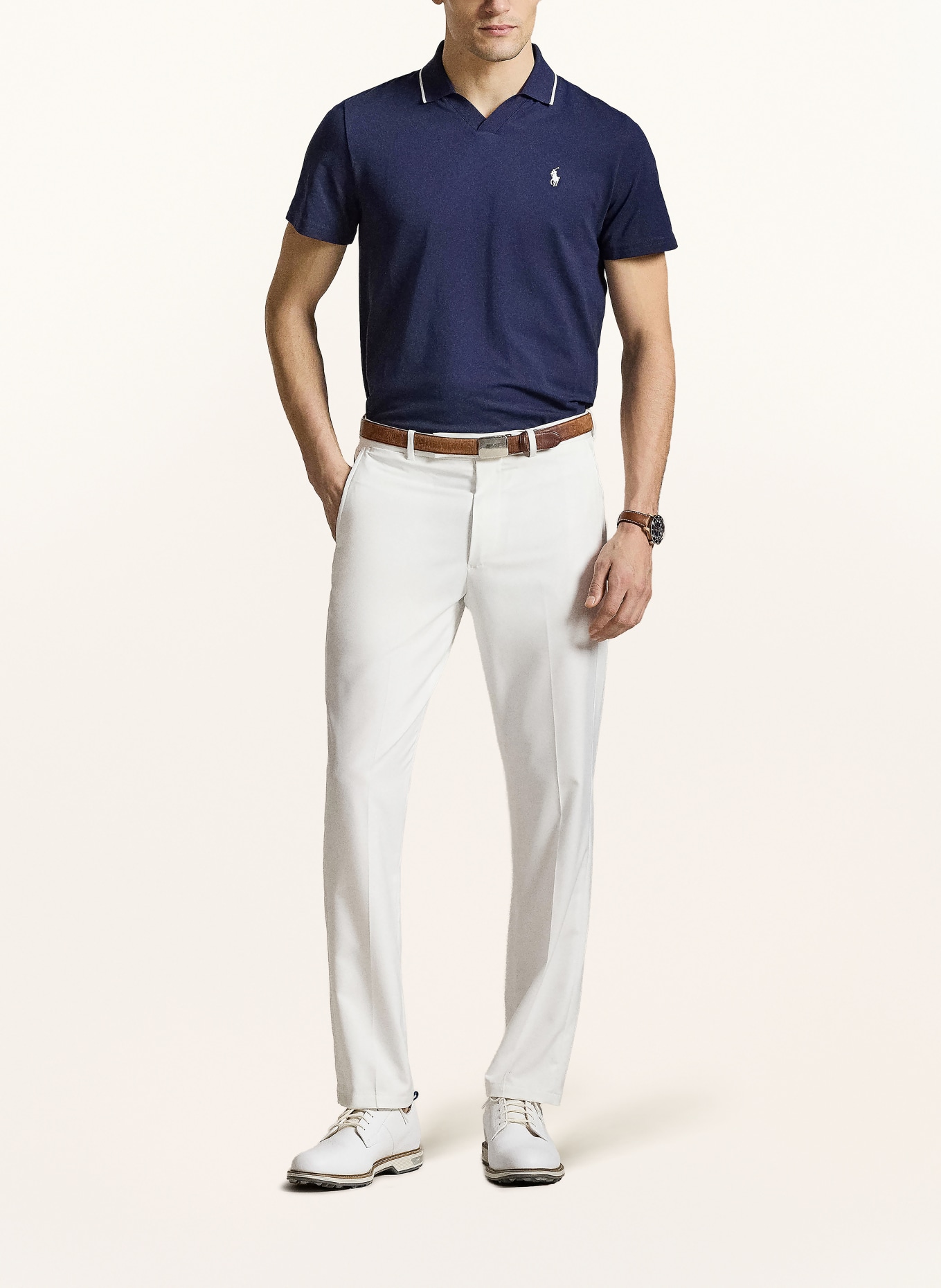 RLX RALPH LAUREN Piqué-Poloshirt: DUNKELBLAU