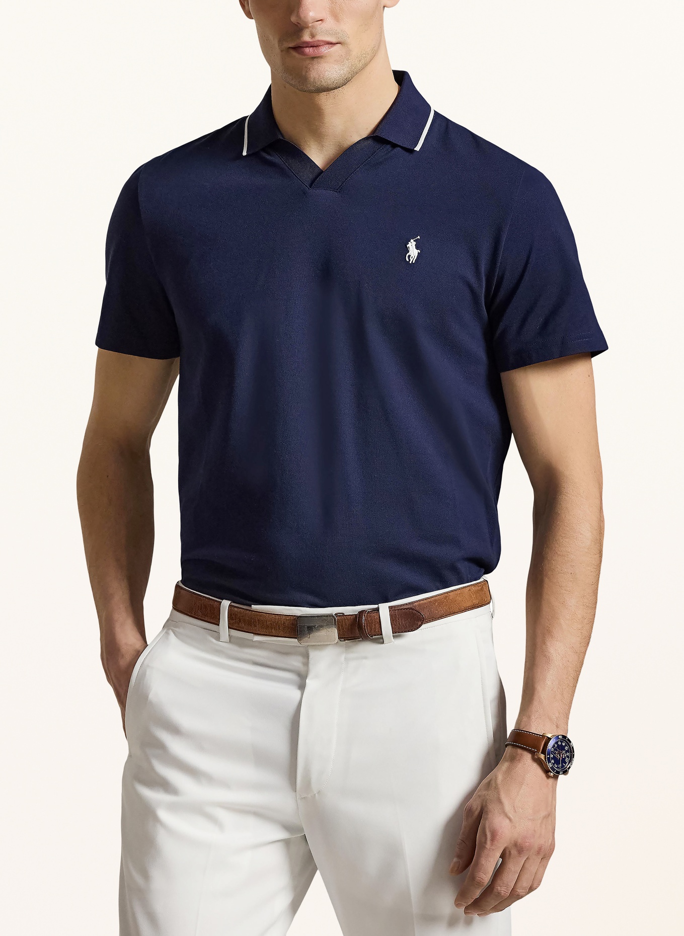 RLX RALPH LAUREN Piqué-Poloshirt: DUNKELBLAU