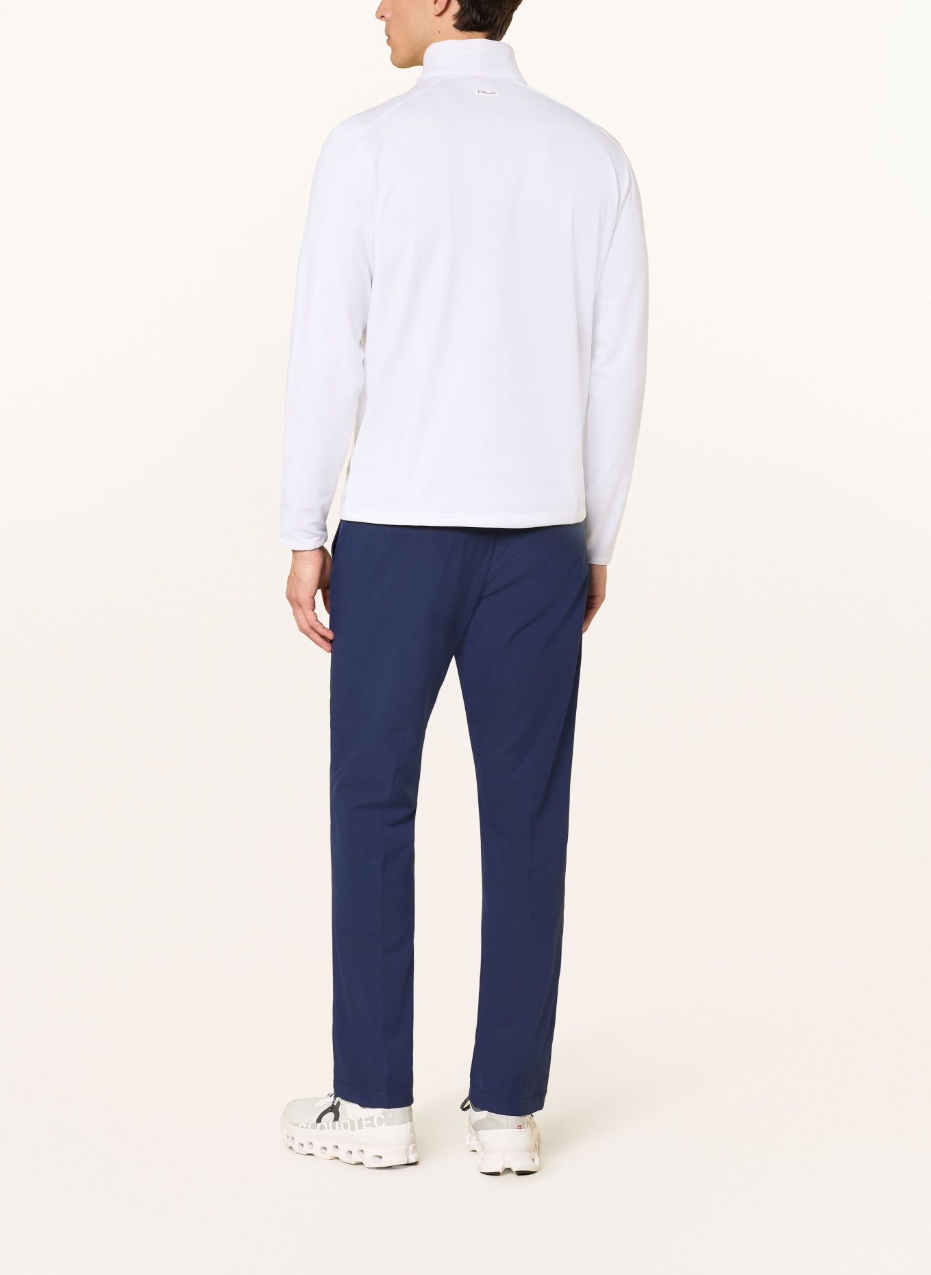 RLX RALPH LAUREN Funktionsshirt: WEISS / DUNKELBLAU