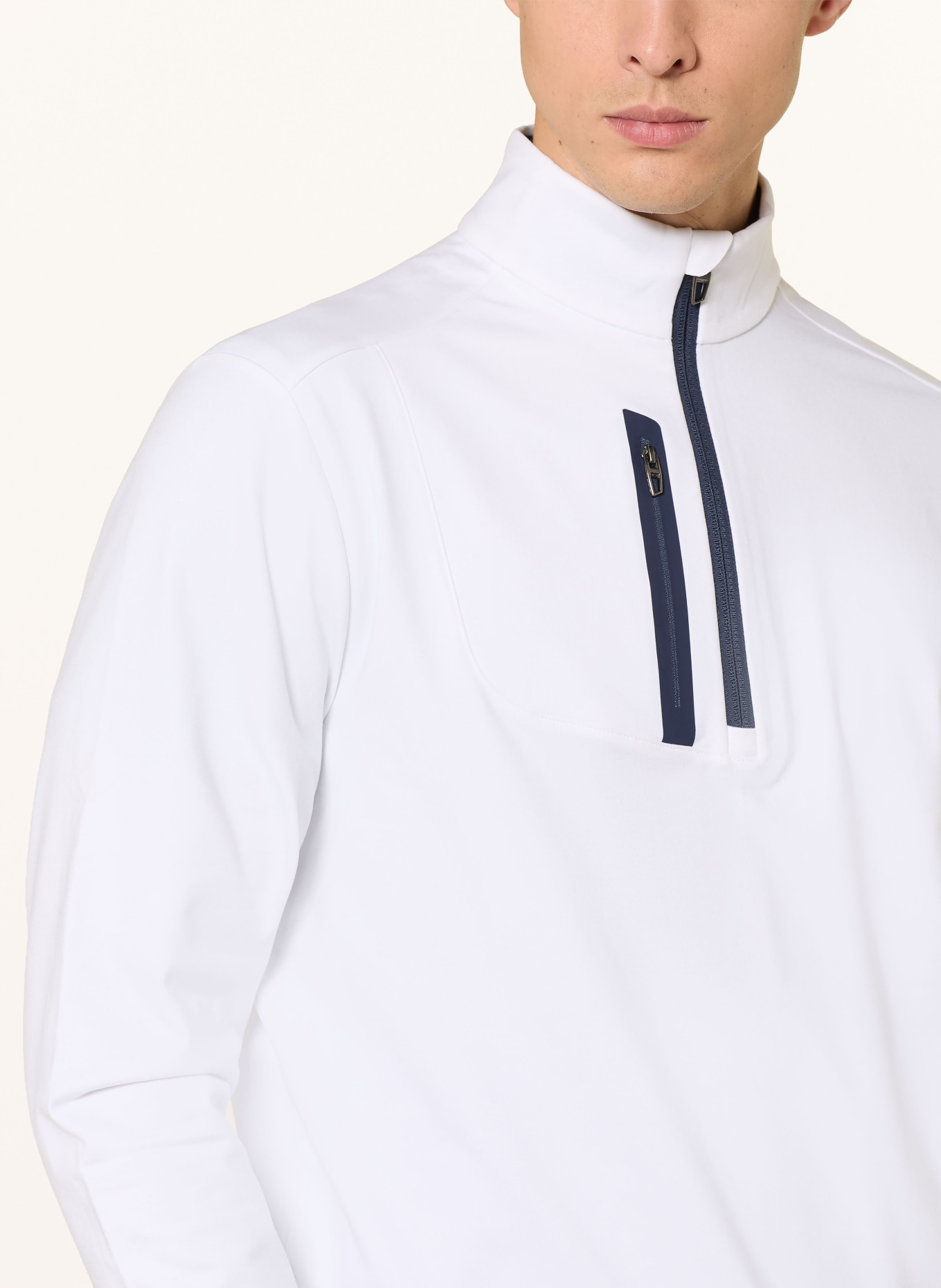 RLX RALPH LAUREN Funktionsshirt: WEISS / DUNKELBLAU