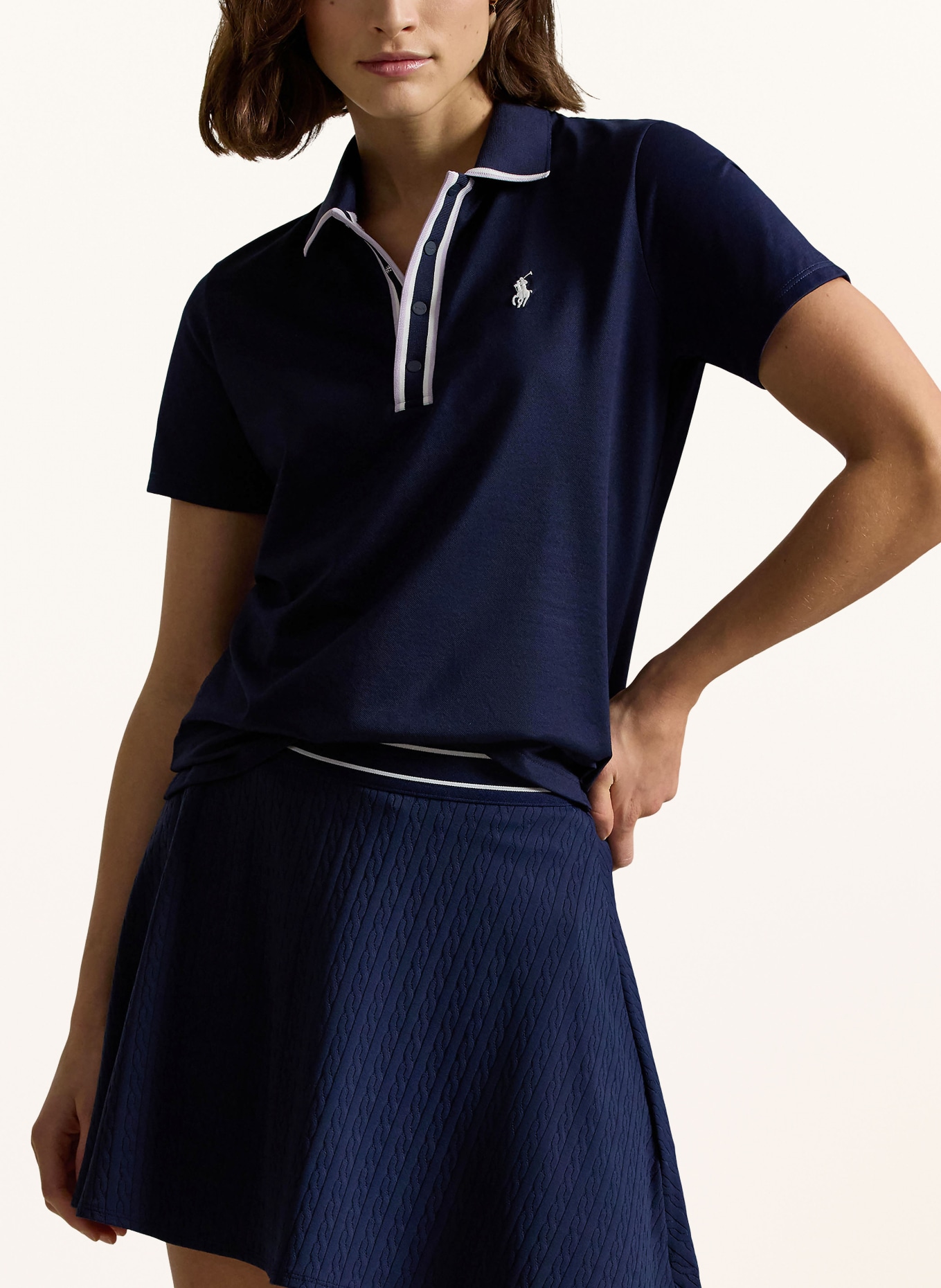 RLX RALPH LAUREN Piqué-Poloshirt: DUNKELBLAU