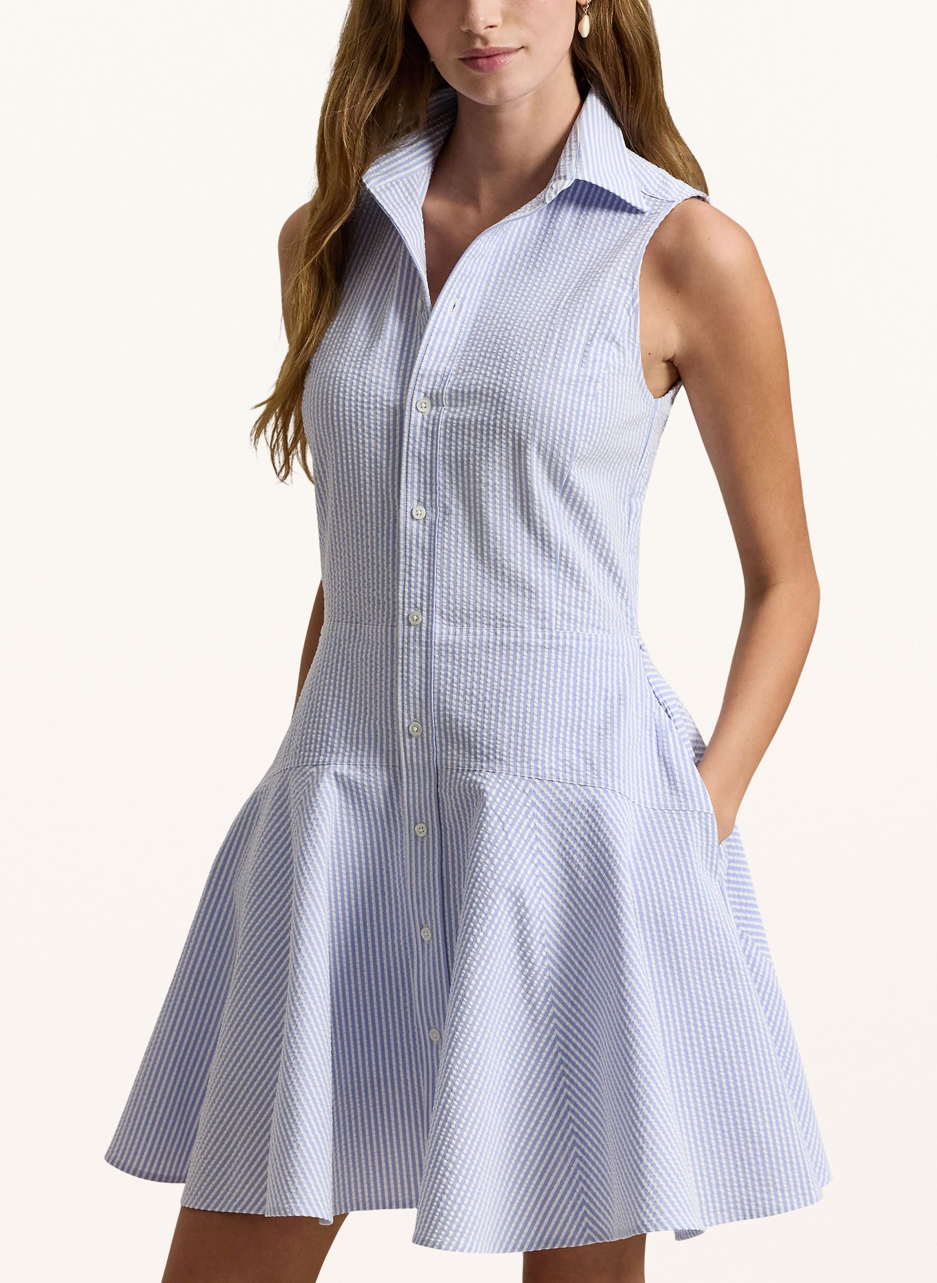 RLX RALPH LAUREN Golfjurk: LICHTBLAUW / WIT