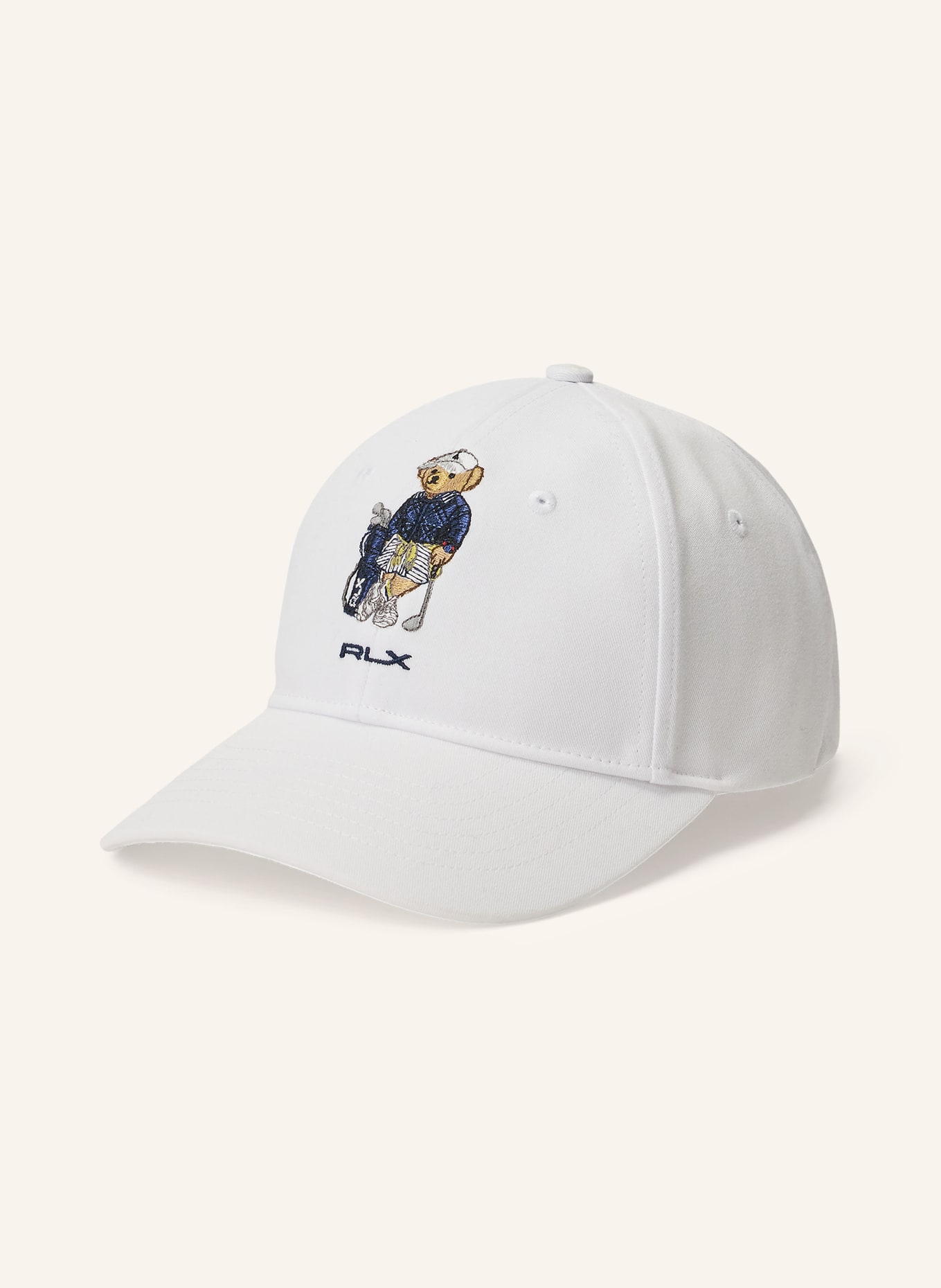 RLX RALPH LAUREN Cap: WEISS / CAMEL / HELLGRÜN