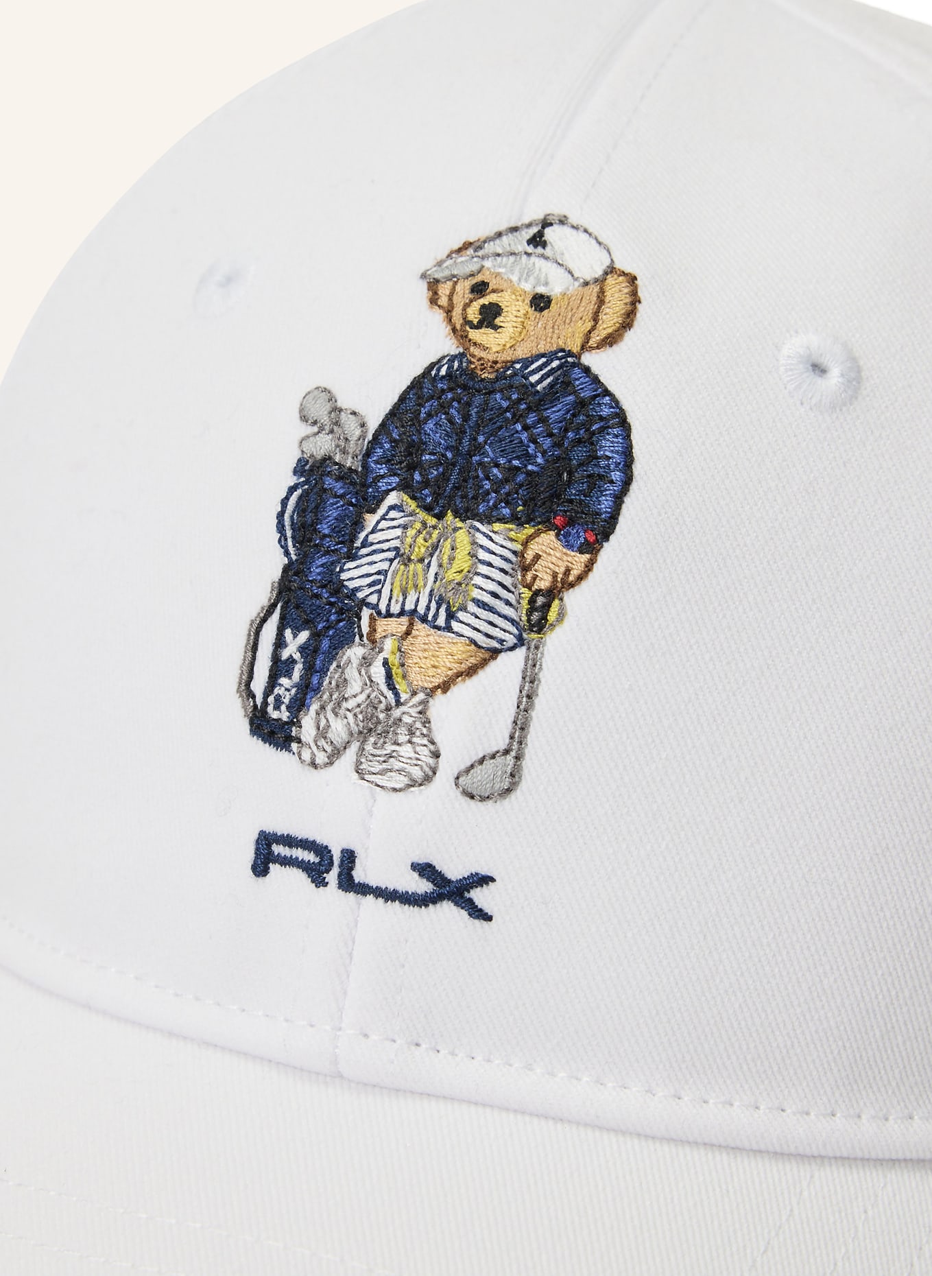 RLX RALPH LAUREN Cap: WEISS / CAMEL / HELLGRÜN