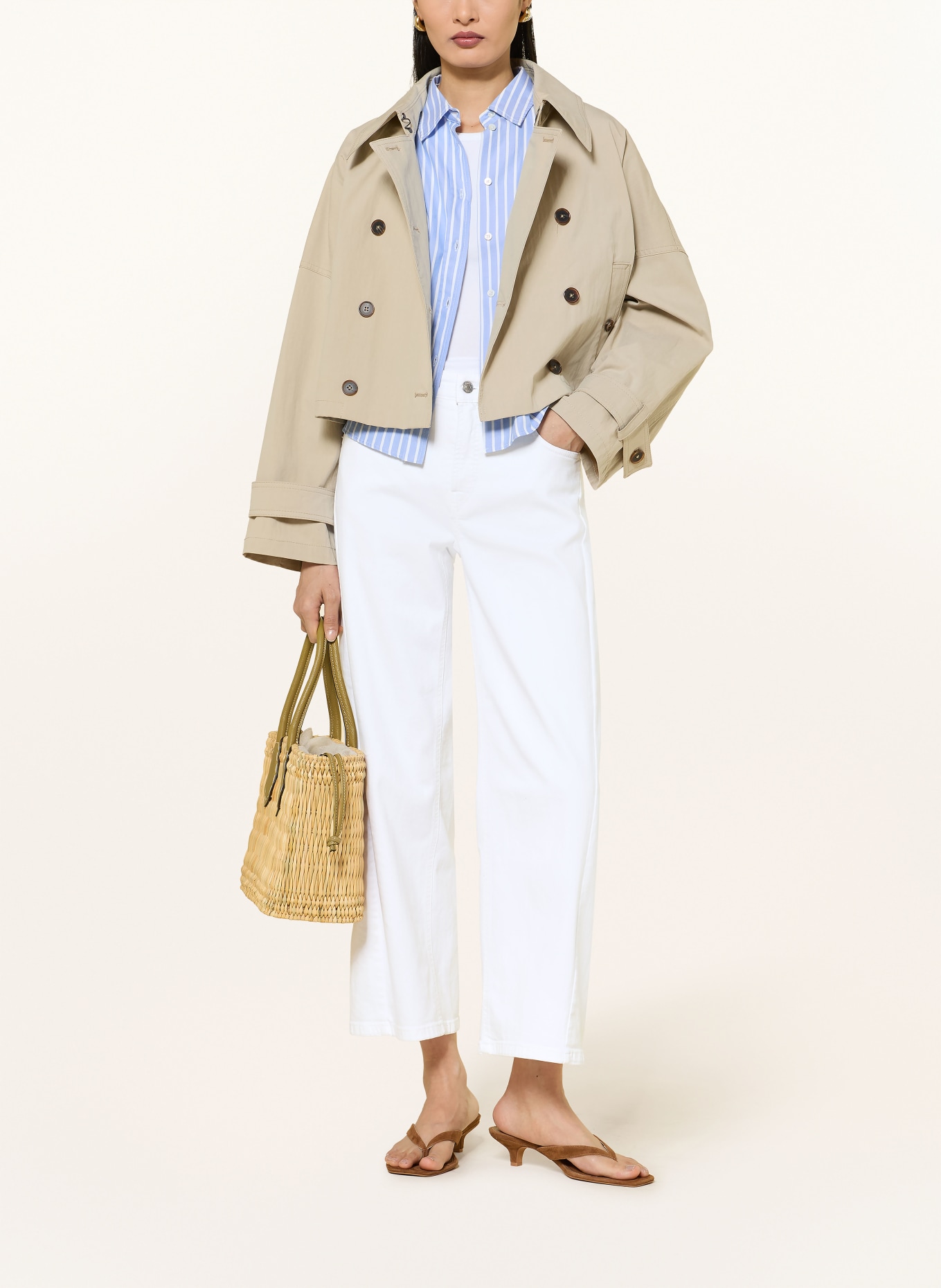 CAMBIO Barrel Jeans ORIA: 5113 pure white stone