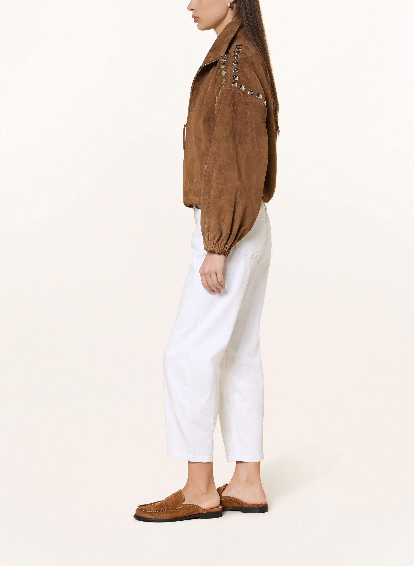 CAMBIO Dżinsy z rozszerzanymi nogawkami ELIN: 5113 pure white stone