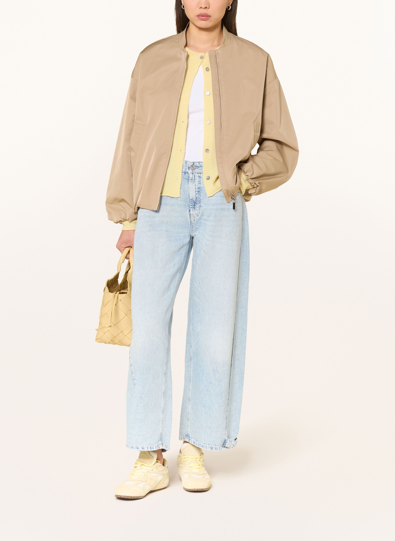 CAMBIO Barrel Jeans OAKLYN mit Leinen: 5273 spring bleached