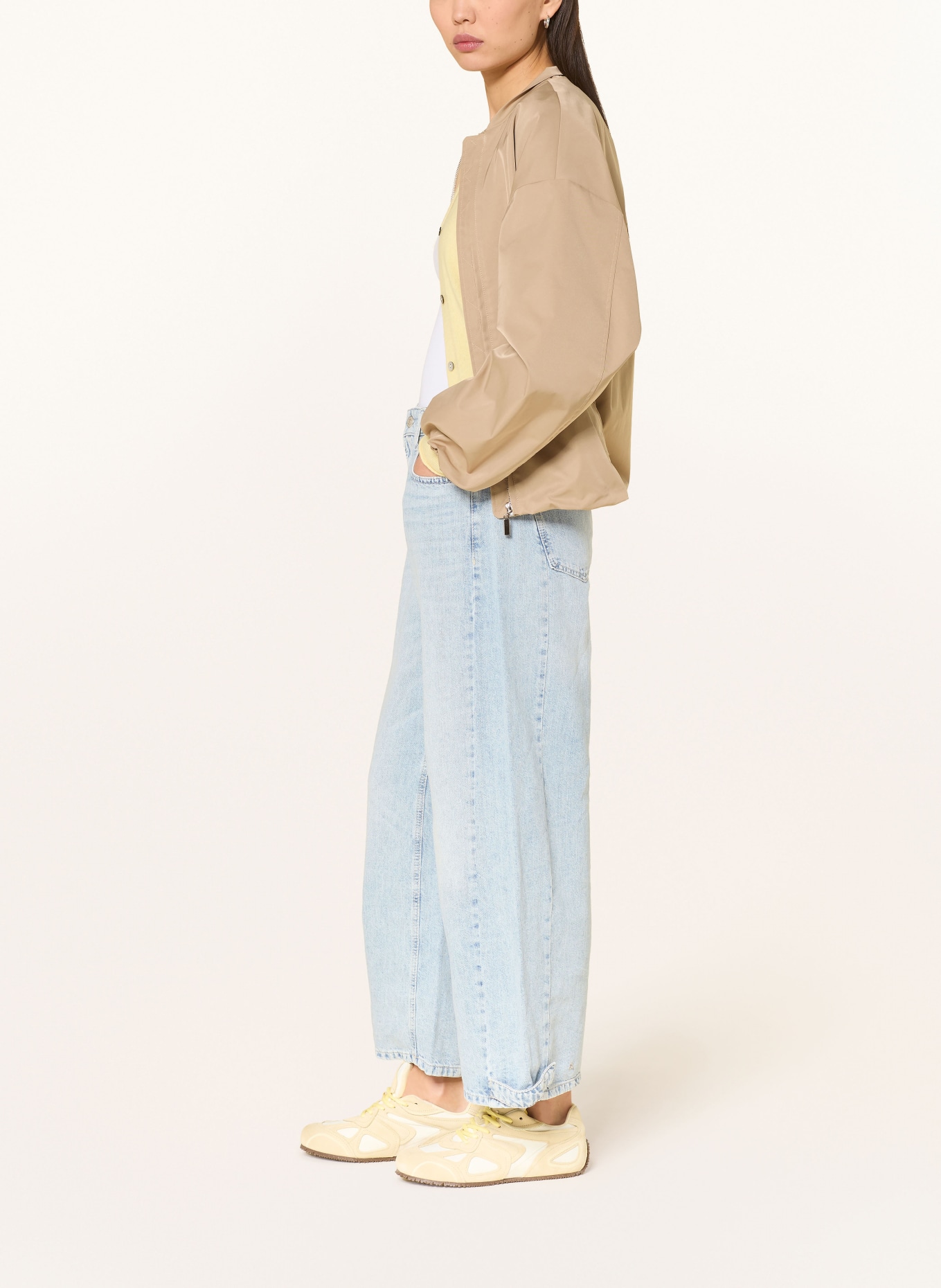 CAMBIO Barrel Jeans OAKLYN mit Leinen: 5273 spring bleached