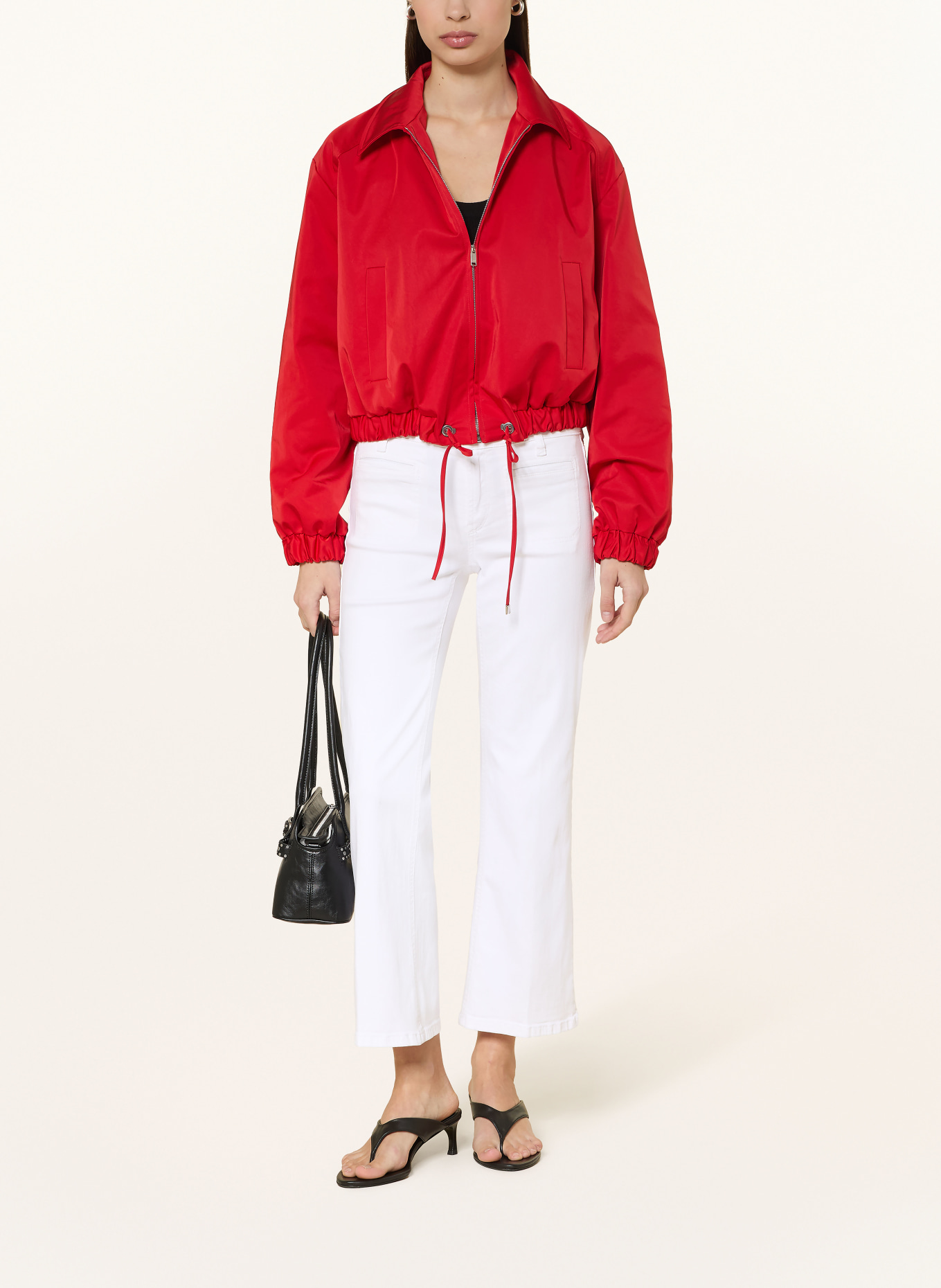 CAMBIO Krótkie dżinsy TESS CROPPED: 5113 pure white stone