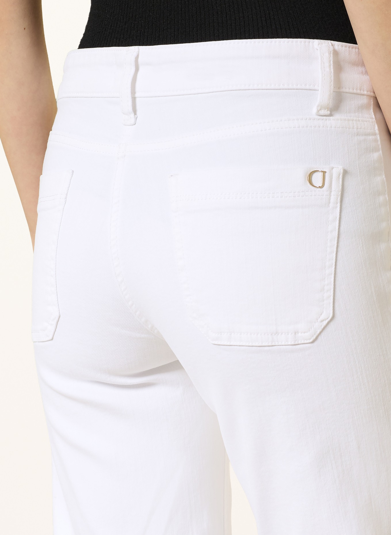 CAMBIO Krótkie dżinsy TESS CROPPED: 5113 pure white stone