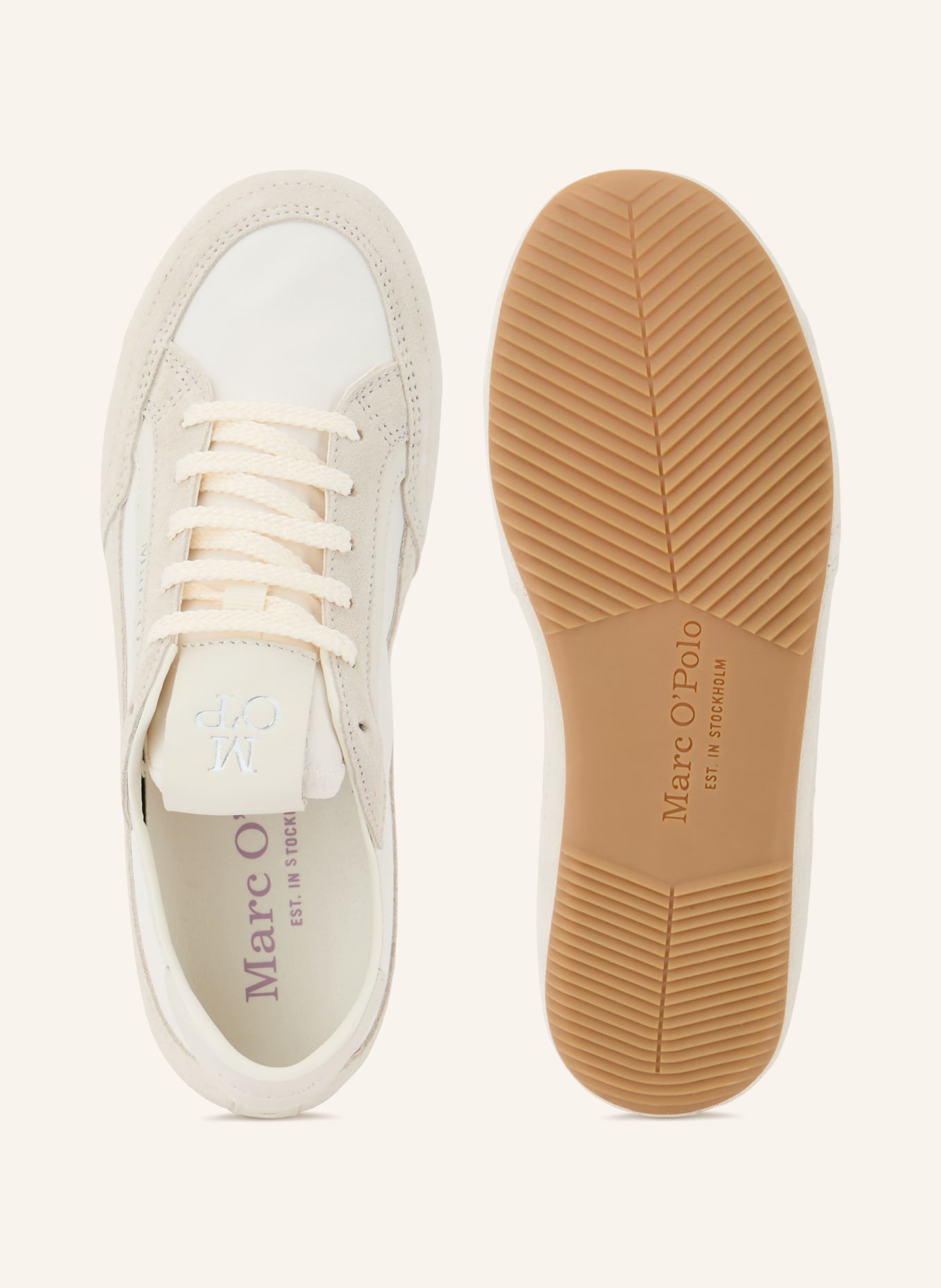 Marc O'Polo baskets: BLANC / GRIS CLAIR