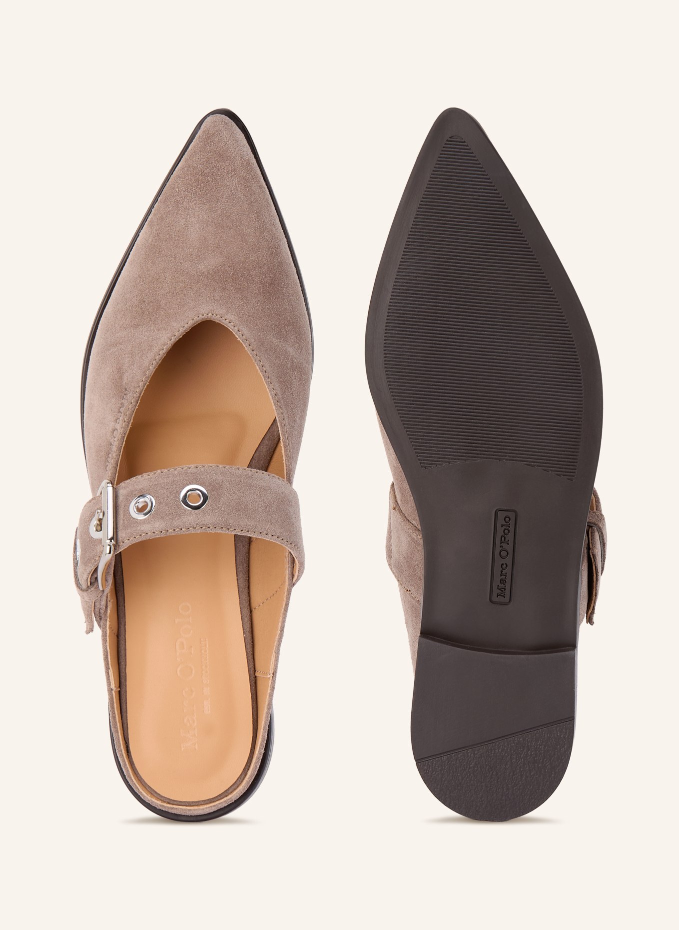 Marc O'Polo Klapki: SZAROBRĄZOWY / SREBRNY