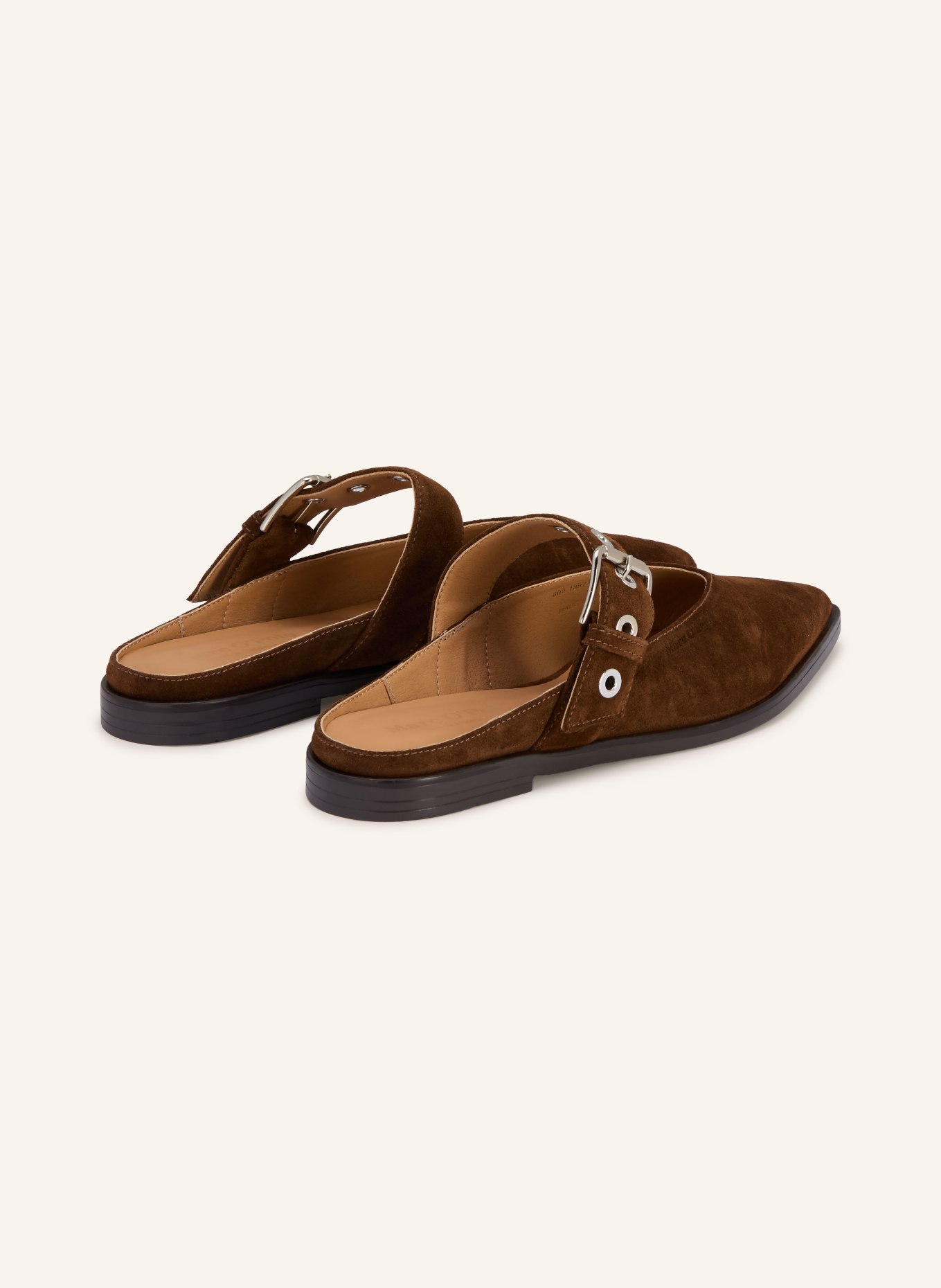 Marc O'Polo Mules: DUNKELBRAUN / SILBER