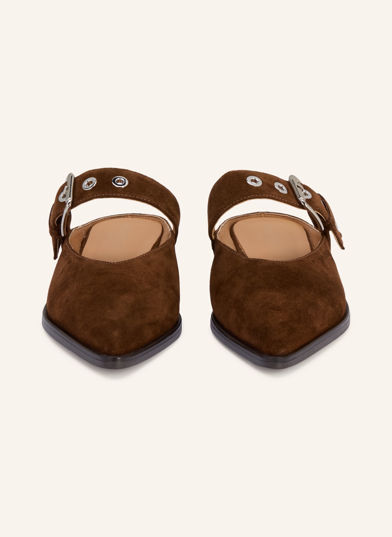 Marc O'Polo Mules: DUNKELBRAUN / SILBER