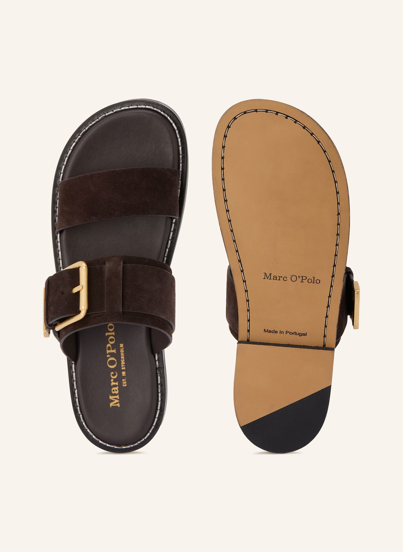 Marc O'Polo Pantoletten: DUNKELBRAUN