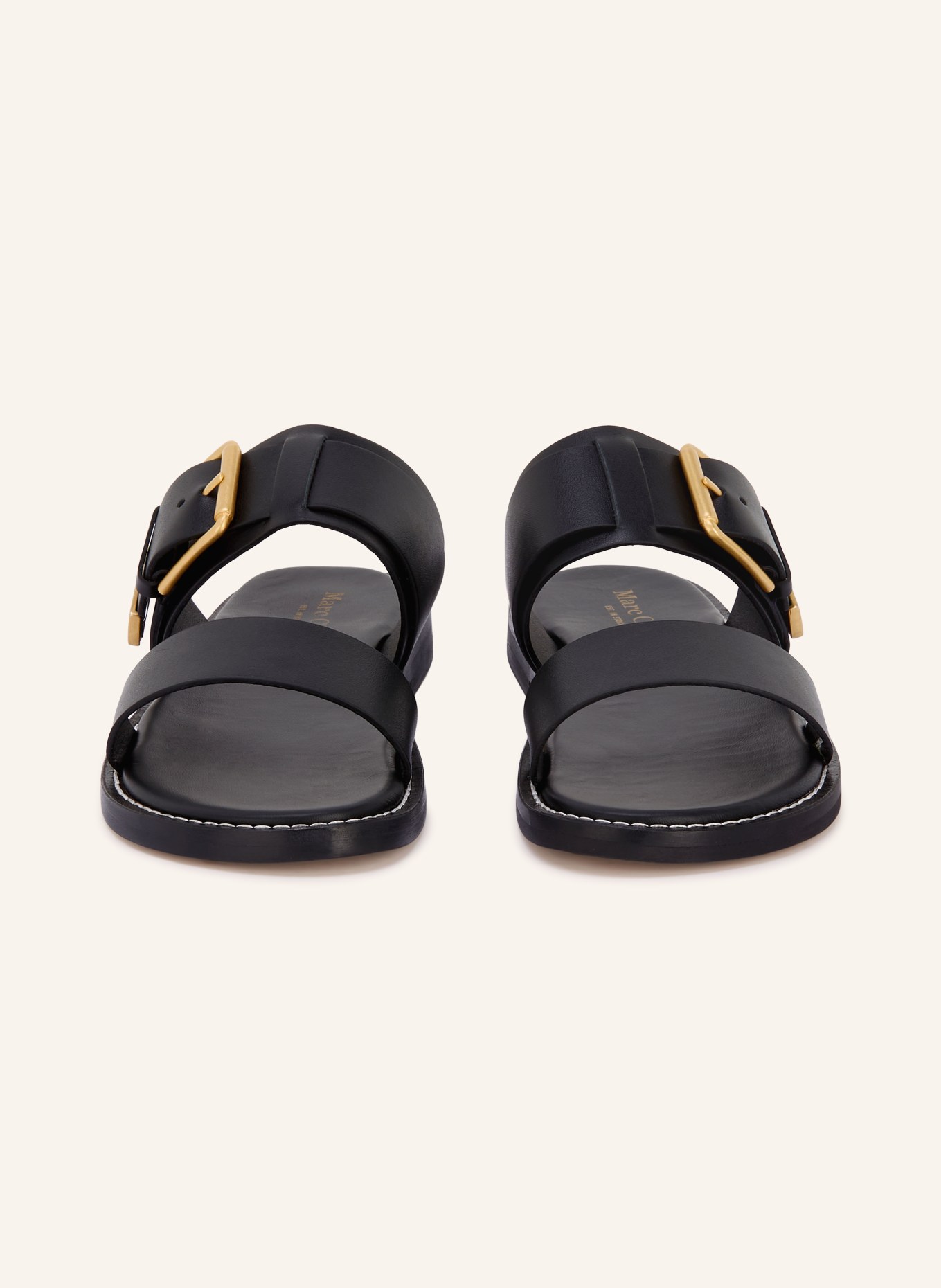 Marc O'Polo klapki: CZARNY / ZŁOTY / BIAŁY