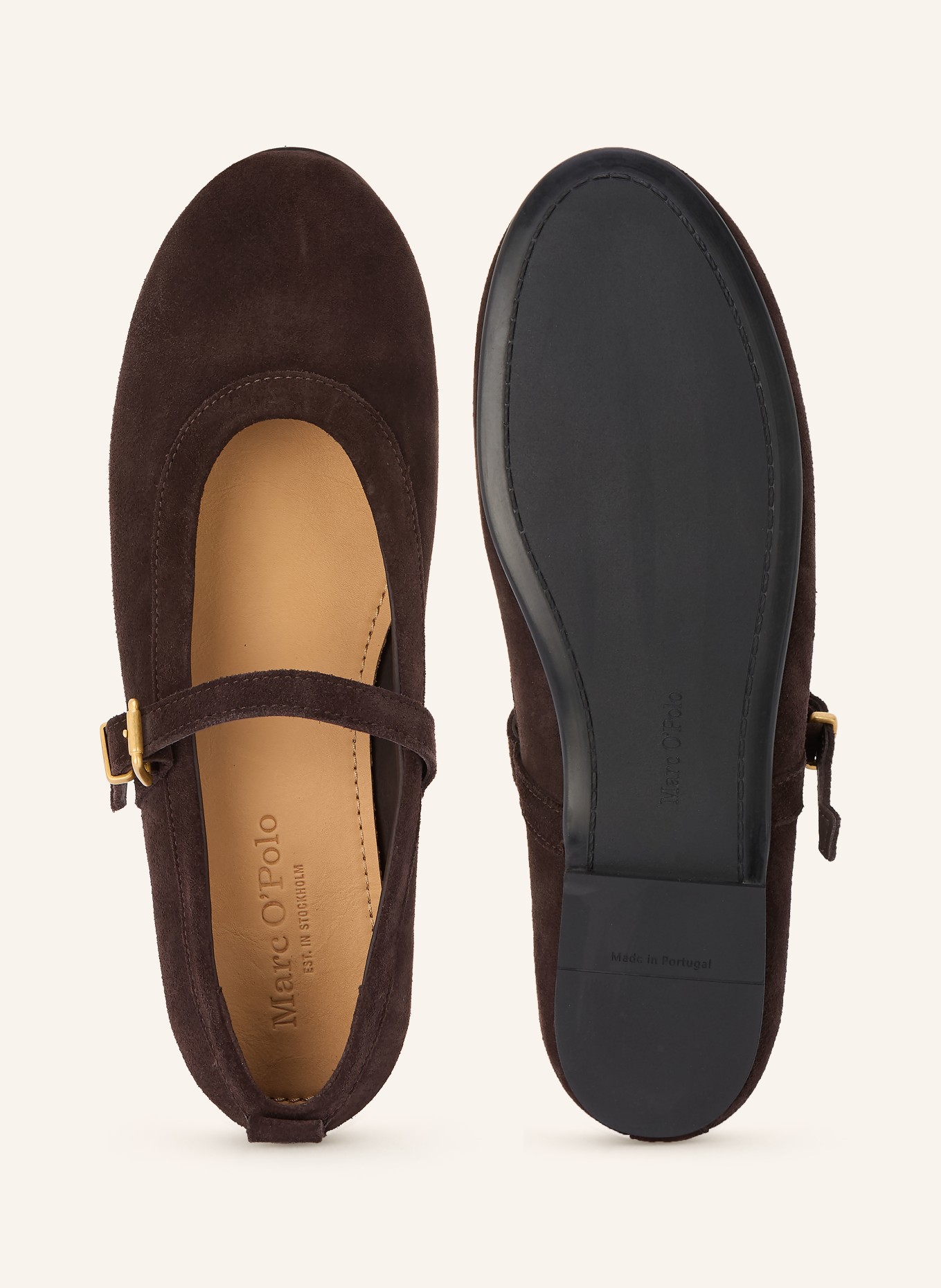 Marc O'Polo Mary-Jane-Ballerinas: DUNKELBRAUN