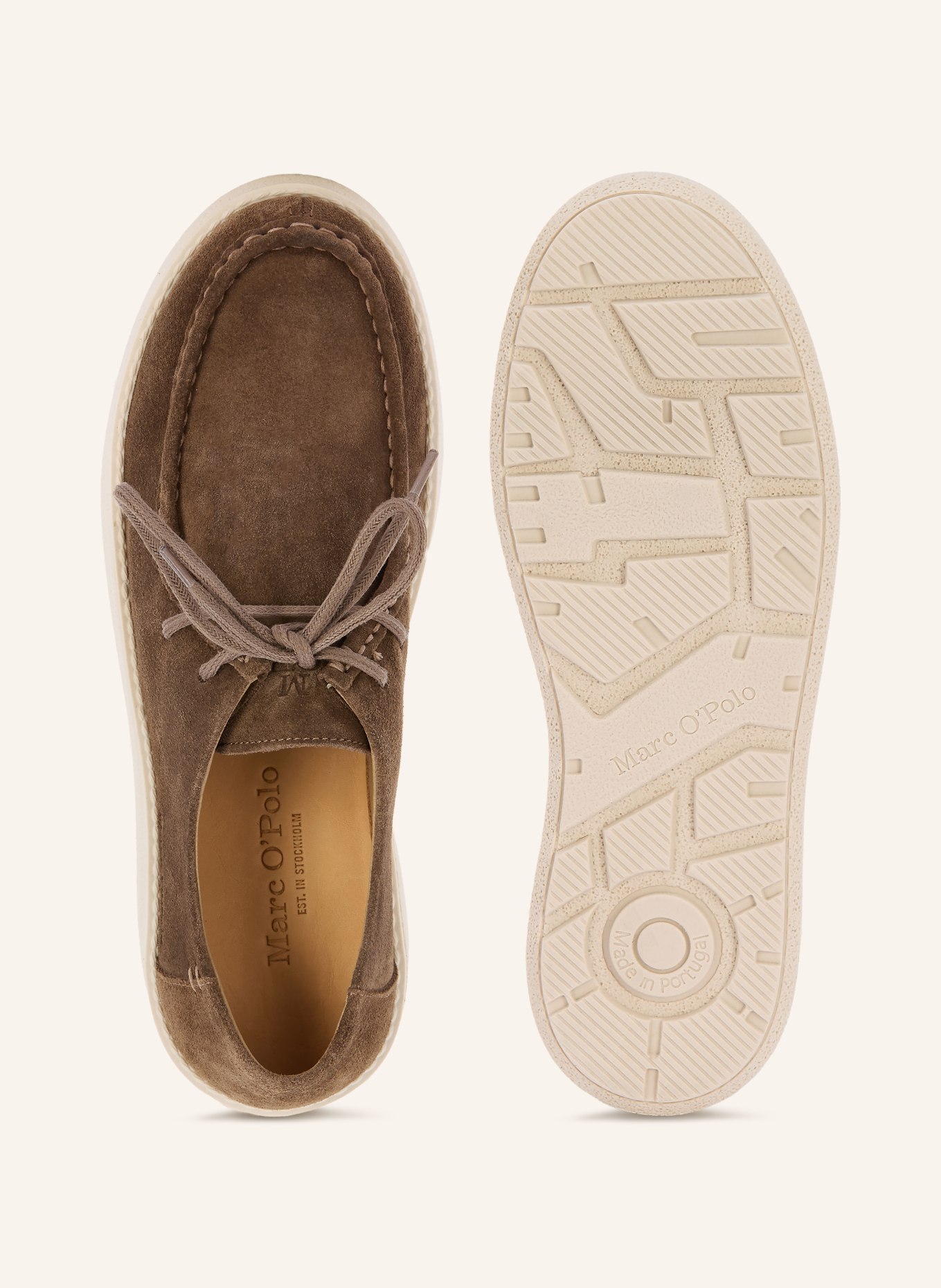 Marc O'Polo Sznurowane buty płaskie: BRĄZOWY