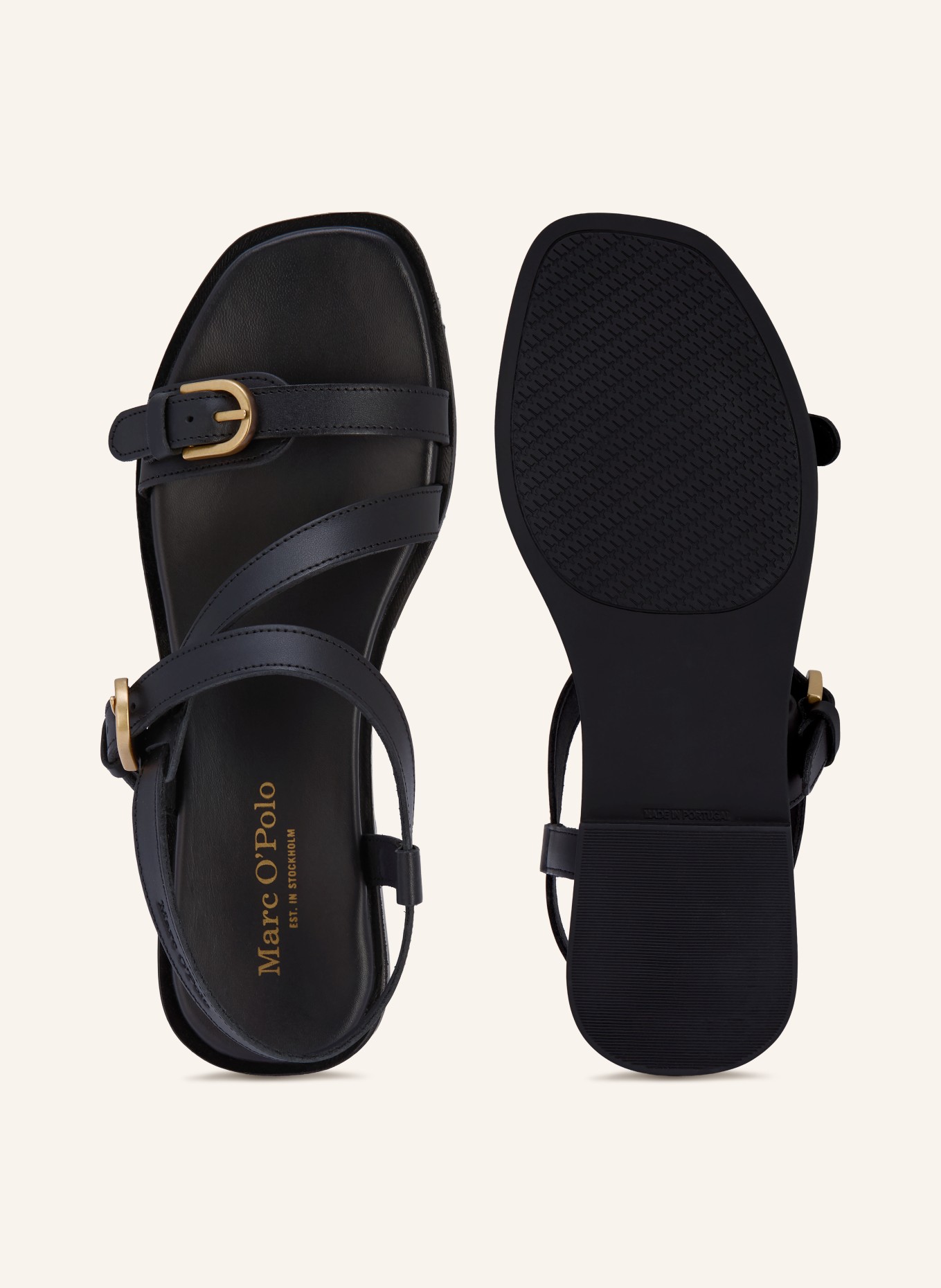 Marc O'Polo sandales: NOIR / OR