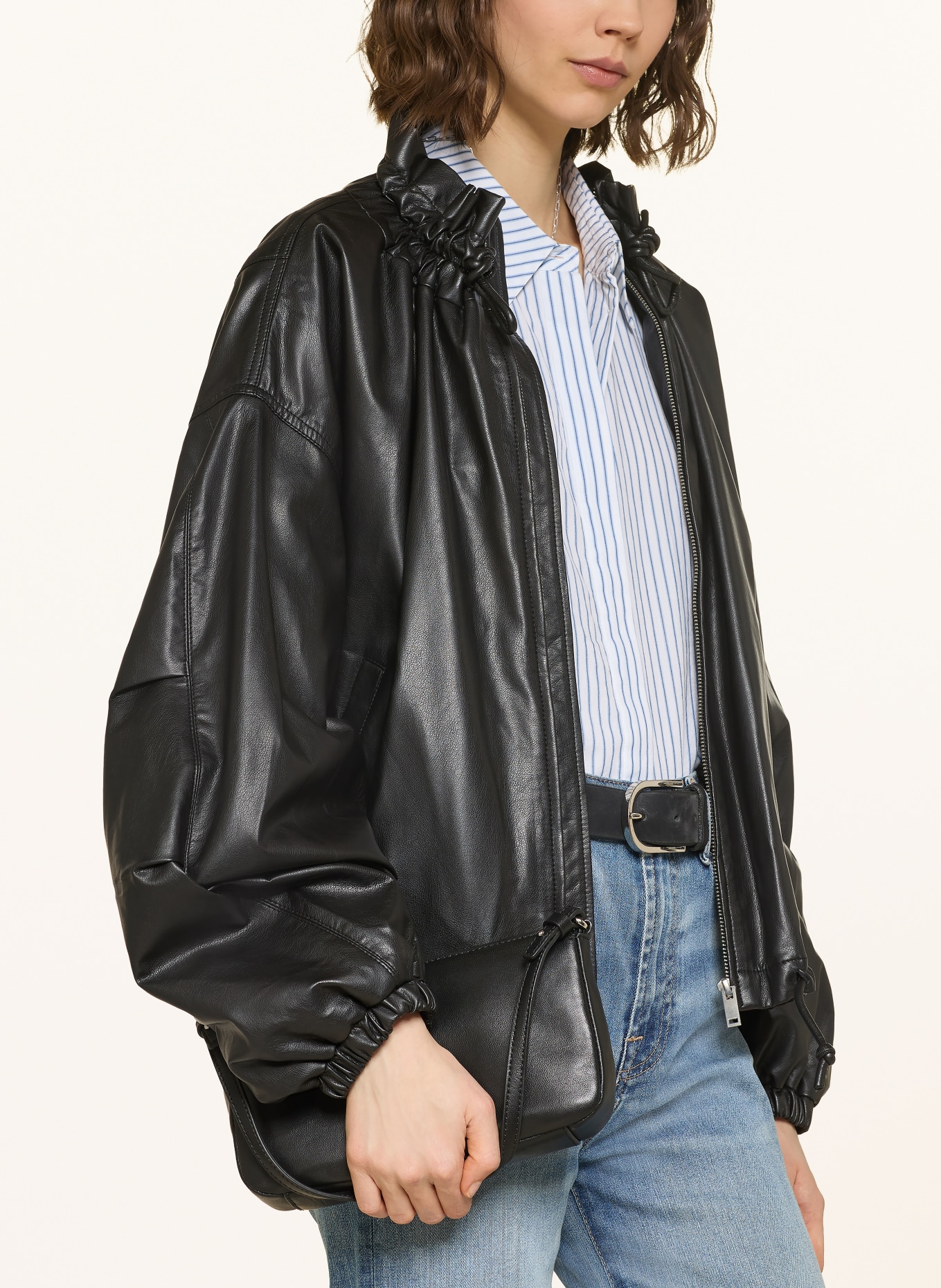 LIEBESKIND RYKER SMALL handbag: BLACK / SILVER