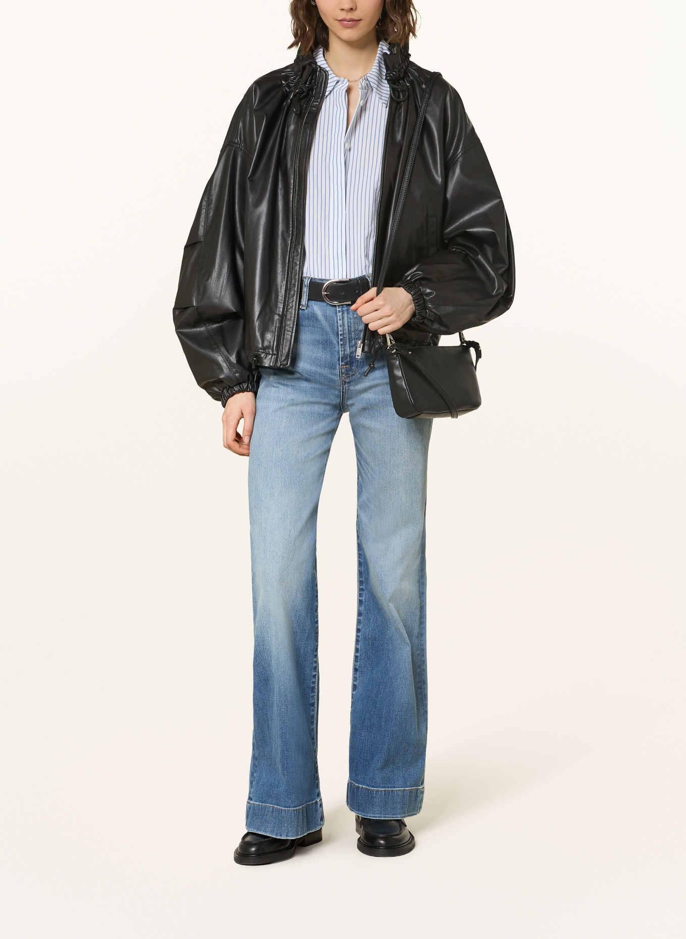 LIEBESKIND RYKER SMALL handbag: BLACK / SILVER