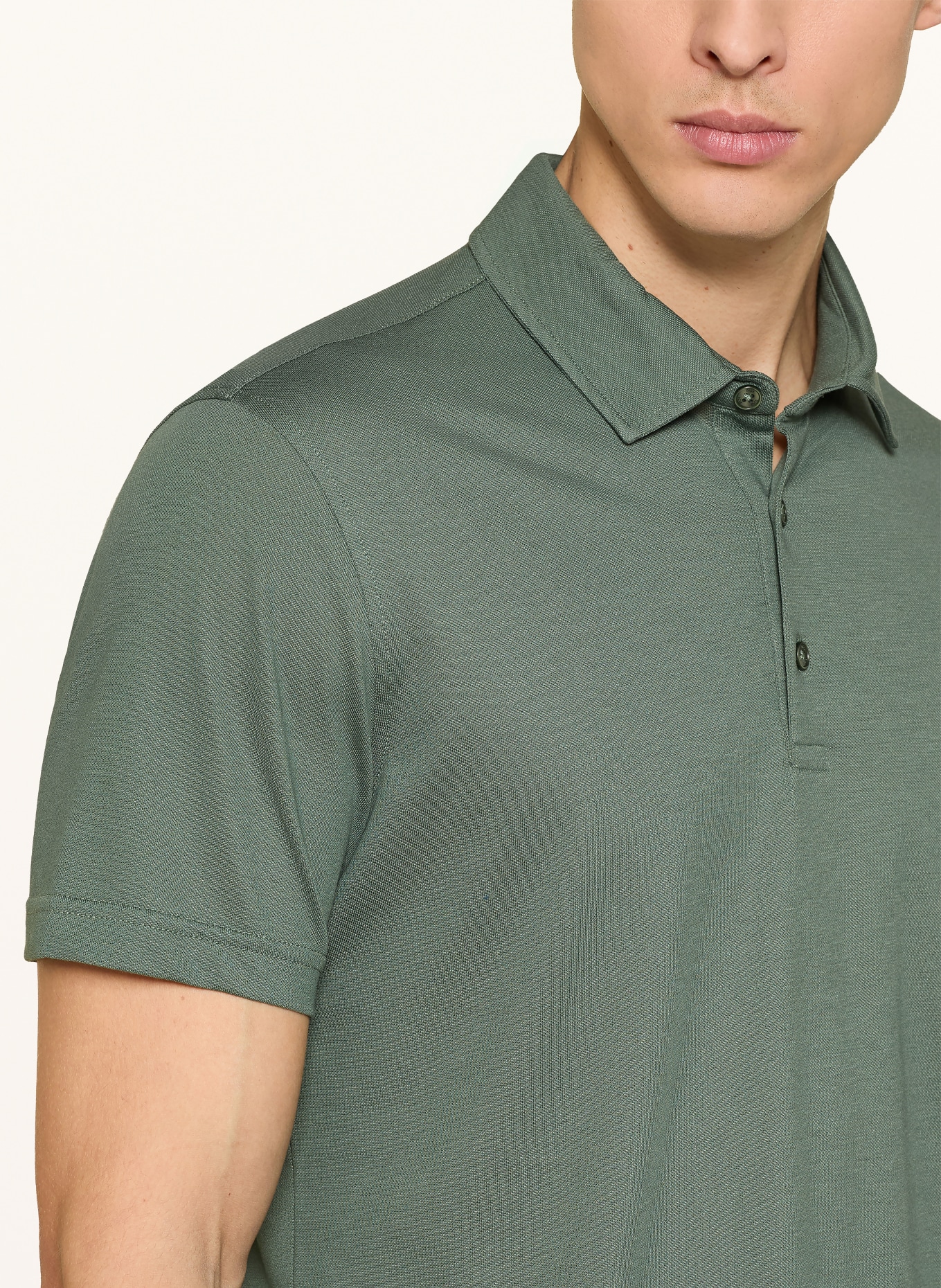 BRAX Piqué polo shirt PEPE: OLIVE