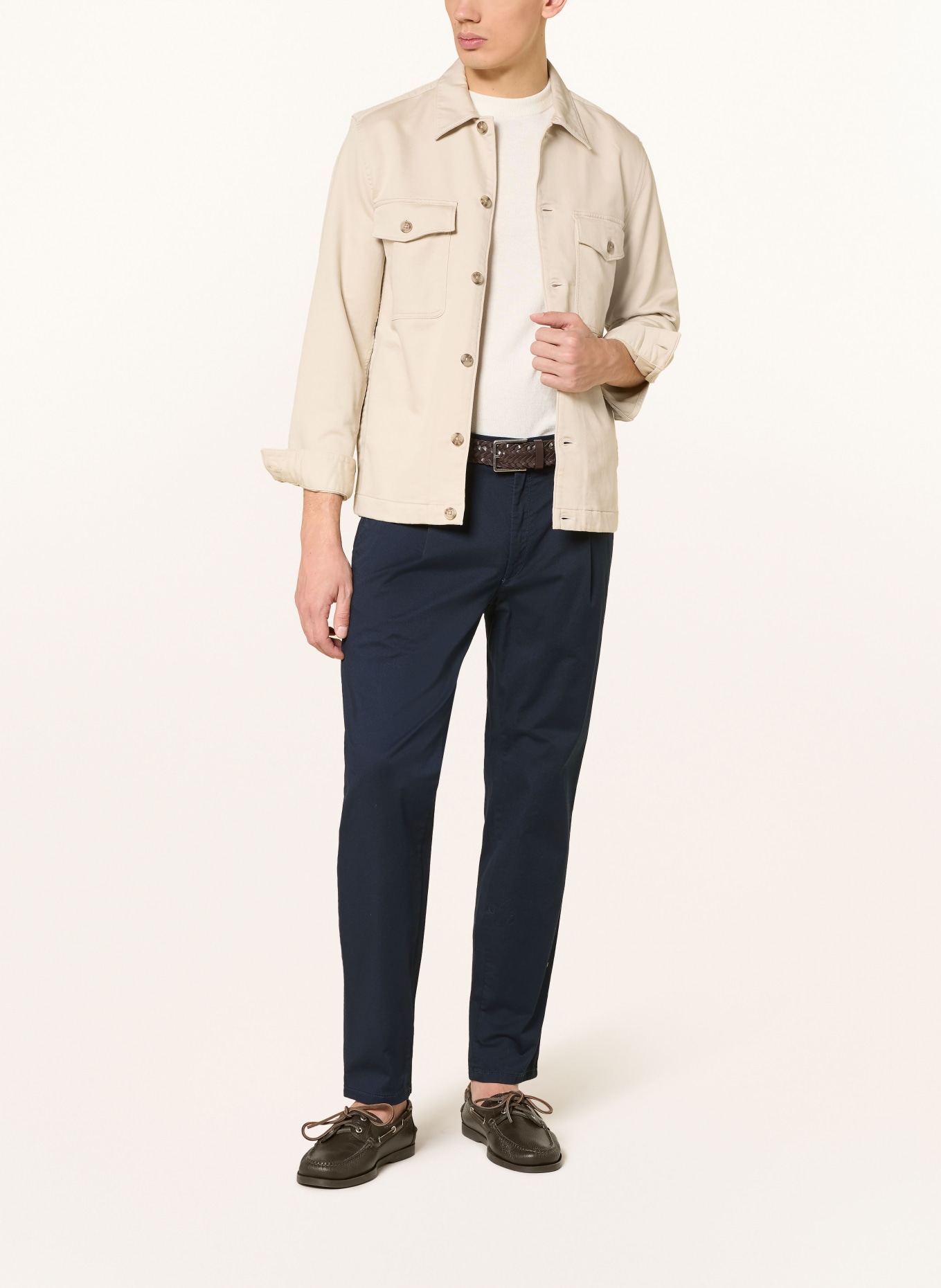 BRAX Chino TINO Regular Fit: DONKERBLAUW