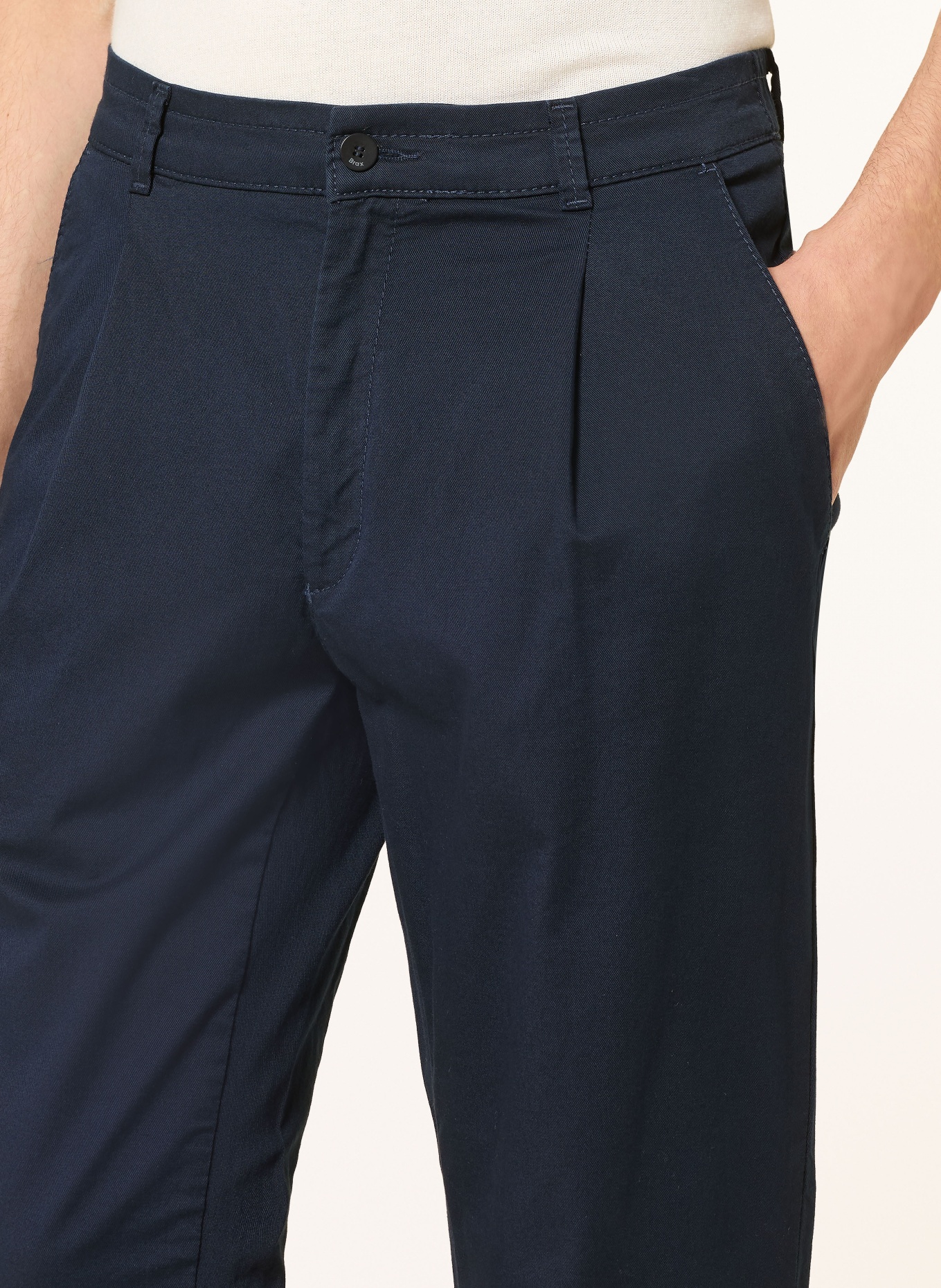 BRAX Chino TINO Regular Fit: DONKERBLAUW