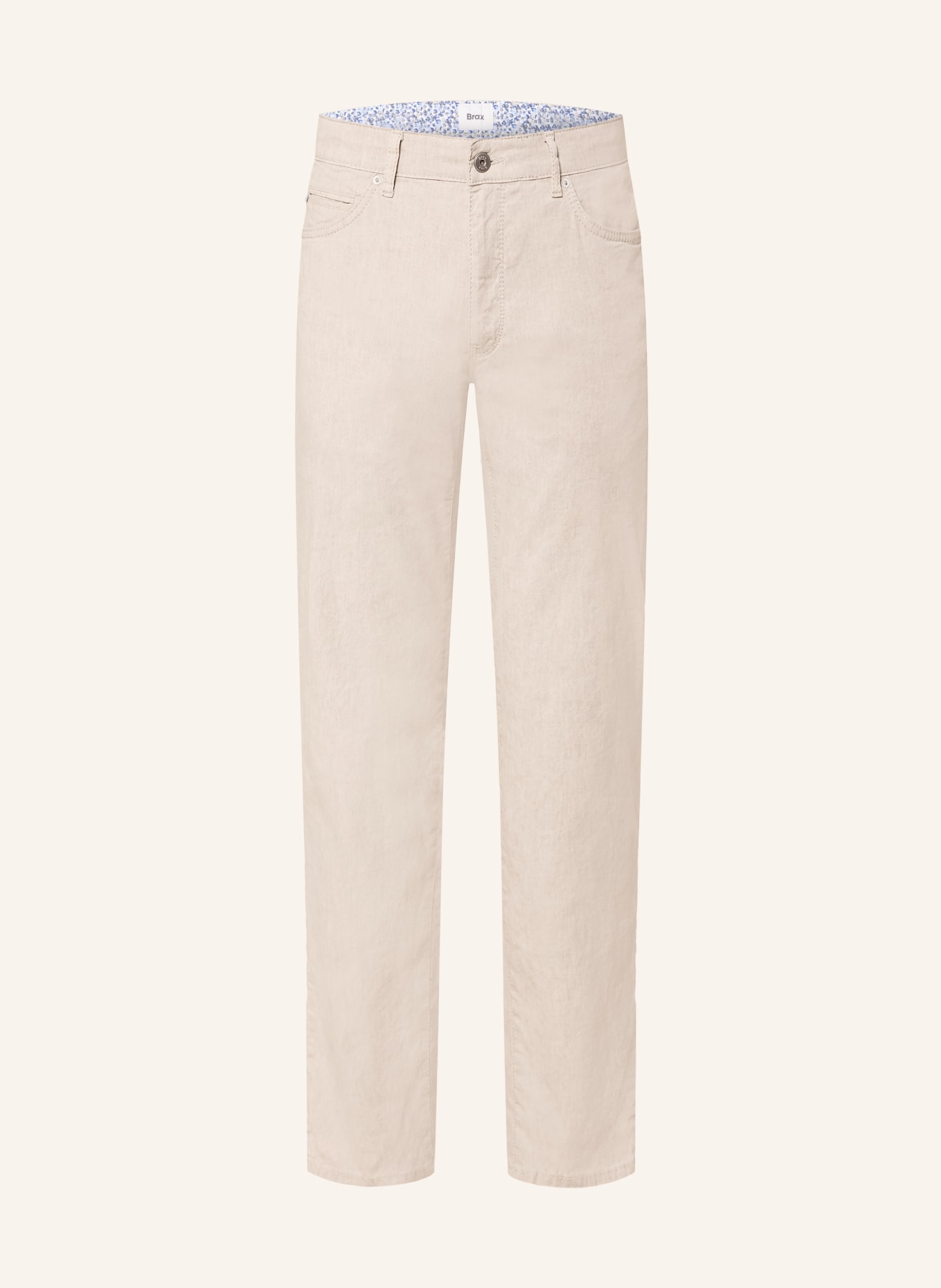 BRAX Spodnie CADIZ Slim Fit z lnem: KREMOWY